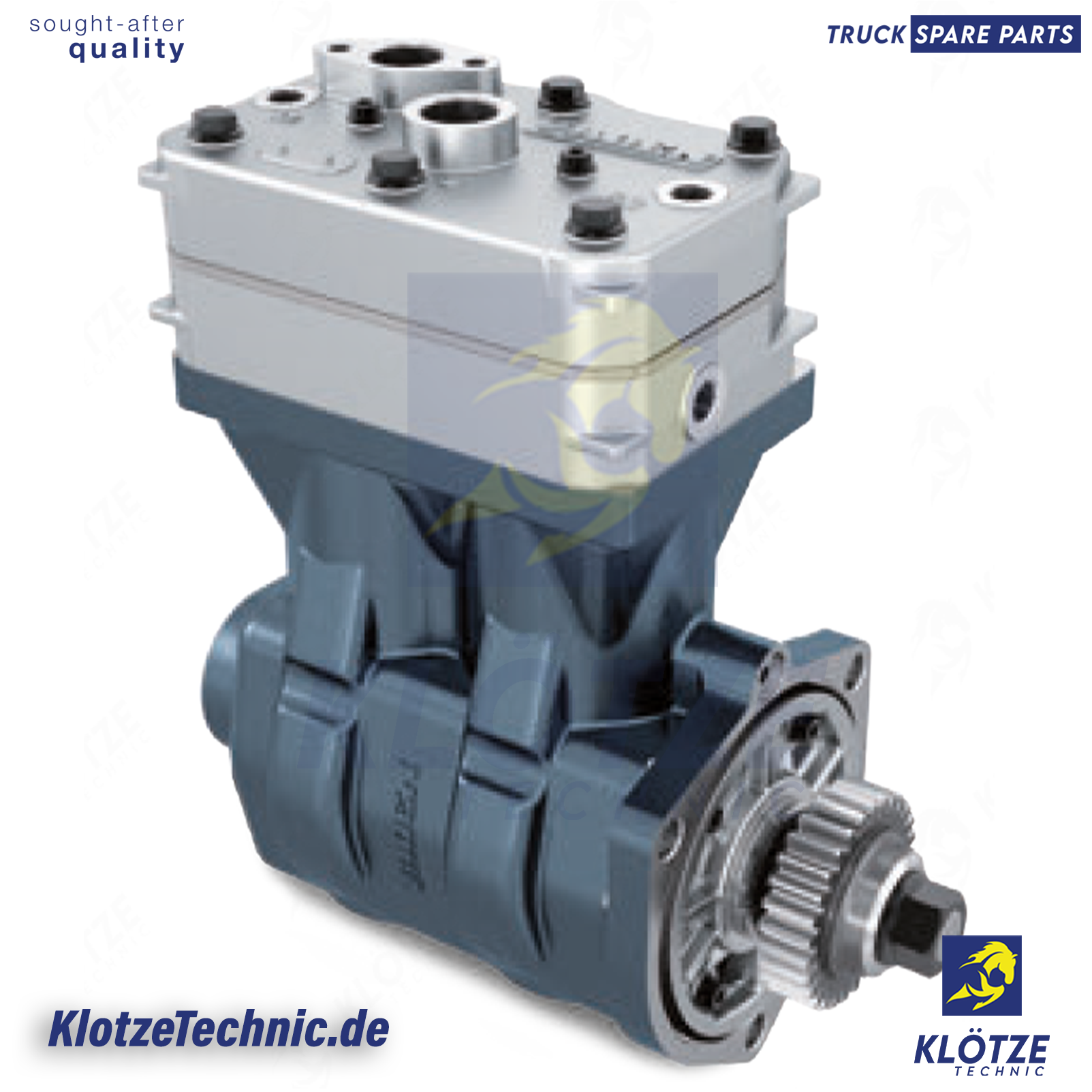 Twin Cylinder Compressor, 5010550086, 5600621115, 412 442 000 0 || Klötze Technic