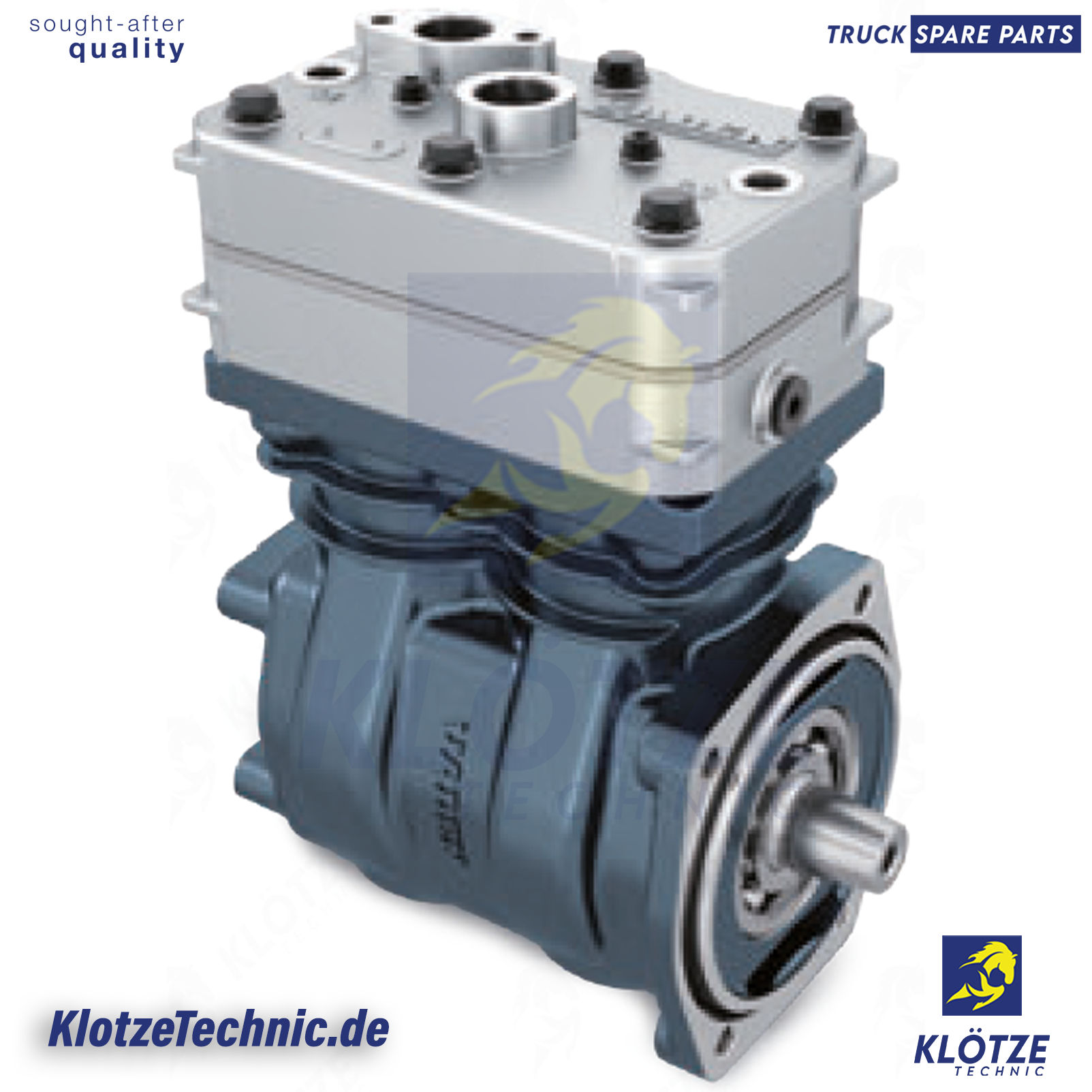 Twin Cylinder Compressor, 1451651, 1736785, 911 504 506 0 || Klötze Technic