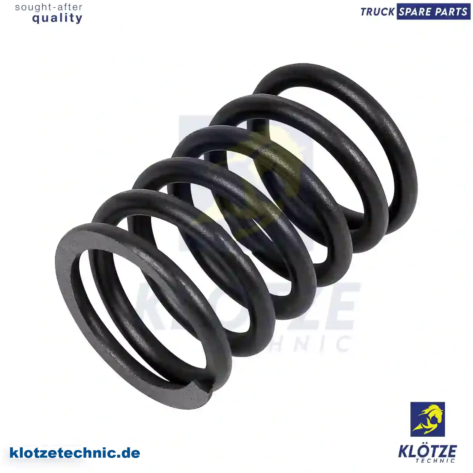 Valve Spring, Outer 467334, ZG40326-0008, 467334, ZG40326-0008 || Klötze Technic Spare Part | Engine, Accelerator Pedal, Camshaft, Connecting Rod, Crankcase, Crankshaft, Cylinder Head, Engine Suspension Mountings, Exhaust Manifold, Exhaust Gas Recirculation, Filter Kits, Flywheel Housing, General Overhaul Kits, Engine, Intake Manifold, Oil Cleaner, Oil Cooler, Oil Filter, Oil Pump, Oil Sump, Piston & Liner, Sensor & Switch, Timing Case, Turbocharger, Cooling System, Belt Tensioner, Coolant Filter, Coolant Pipe, Corrosion Prevention Agent, Drive, Expansion Tank, Fan, Intercooler, Monitors & Gauges, Radiator, Thermostat, V-Belt / Timing belt, Water Pump, Fuel System, Electronical Injector Unit, Feed Pump, Fuel Filter, cpl., Fuel Gauge Sender,  Fuel Line, Fuel Pump, Fuel Tank, Injection Line Kit, Injection Pump, Exhaust System, Clutch & Pedal, Gearbox, Propeller Shaft, Axles, Brake System, Hubs & Wheels, Suspension, Leaf Spring, Universal Parts / Accessories, Steering, Electrical System, Cabin