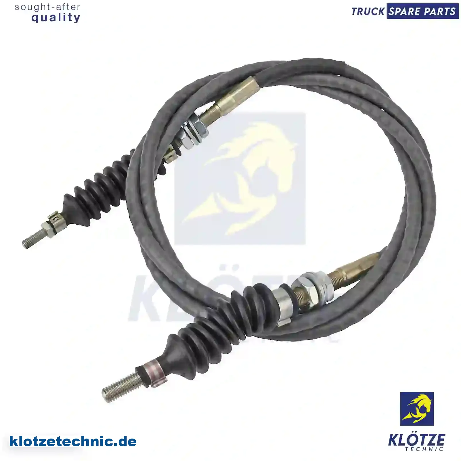 Throttle Cable 81955016222, 81955016439, 81955016459, 81955016222, 81955016439, 81955016459 || Klötze Technic Spare Part | Engine, Accelerator Pedal, Camshaft, Connecting Rod, Crankcase, Crankshaft, Cylinder Head, Engine Suspension Mountings, Exhaust Manifold, Exhaust Gas Recirculation, Filter Kits, Flywheel Housing, General Overhaul Kits, Engine, Intake Manifold, Oil Cleaner, Oil Cooler, Oil Filter, Oil Pump, Oil Sump, Piston & Liner, Sensor & Switch, Timing Case, Turbocharger, Cooling System, Belt Tensioner, Coolant Filter, Coolant Pipe, Corrosion Prevention Agent, Drive, Expansion Tank, Fan, Intercooler, Monitors & Gauges, Radiator, Thermostat, V-Belt / Timing belt, Water Pump, Fuel System, Electronical Injector Unit, Feed Pump, Fuel Filter, cpl., Fuel Gauge Sender,  Fuel Line, Fuel Pump, Fuel Tank, Injection Line Kit, Injection Pump, Exhaust System, Clutch & Pedal, Gearbox, Propeller Shaft, Axles, Brake System, Hubs & Wheels, Suspension, Leaf Spring, Universal Parts / Accessories, Steering, Electrical System, Cabin