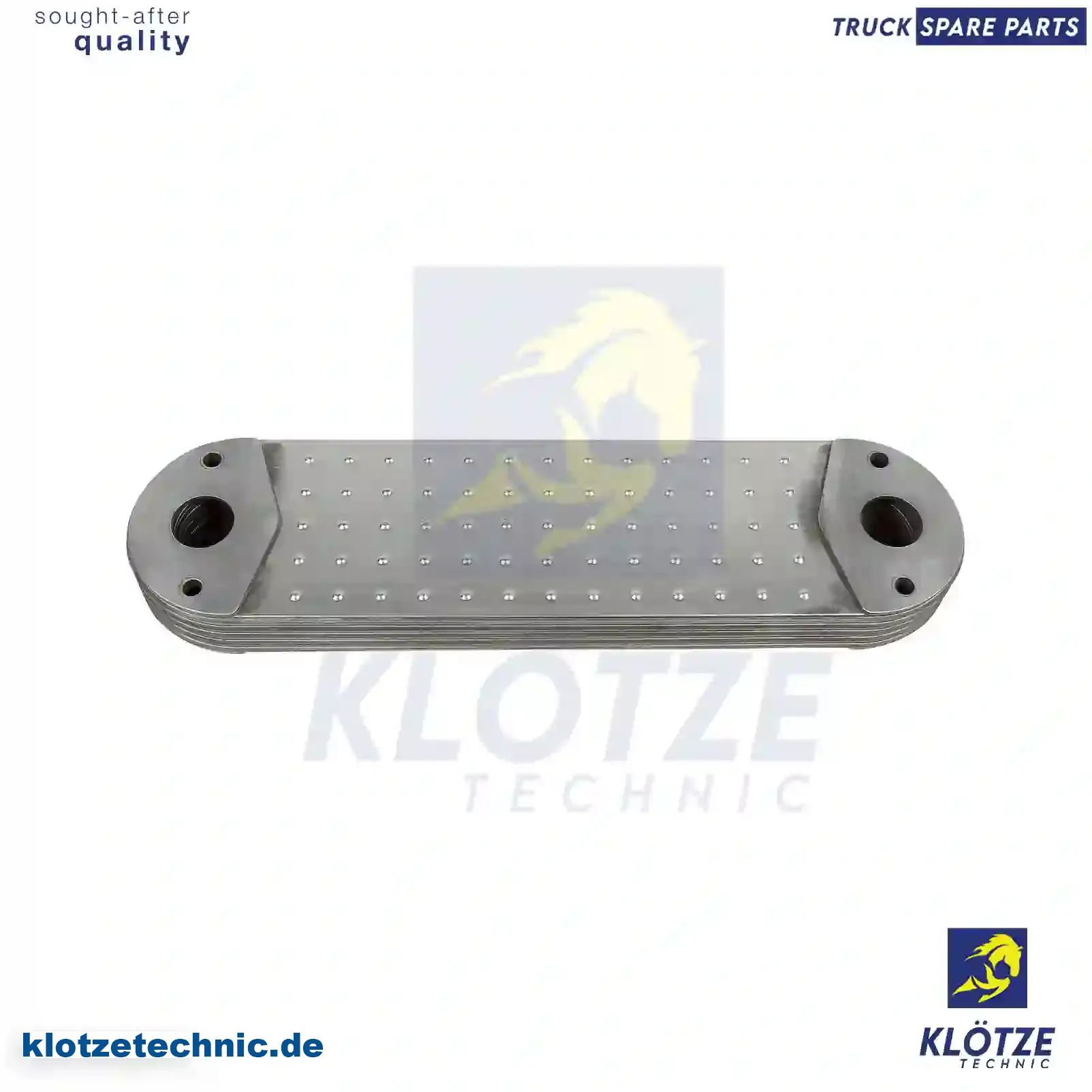 VOLVO Oil Cooler 8149300 ,1674072, 8149300 ,1674072 || Klötze Technic Spare Part | Engine, Accelerator Pedal, Camshaft, Connecting Rod, Crankcase, Crankshaft, Cylinder Head, Engine Suspension Mountings, Exhaust Manifold, Exhaust Gas Recirculation, Filter Kits, Flywheel Housing, General Overhaul Kits, Engine, Intake Manifold, Oil Cleaner, Oil Cooler, Oil Filter, Oil Pump, Oil Sump, Piston & Liner, Sensor & Switch, Timing Case, Turbocharger, Cooling System, Belt Tensioner, Coolant Filter, Coolant Pipe, Corrosion Prevention Agent, Drive, Expansion Tank, Fan, Intercooler, Monitors & Gauges, Radiator, Thermostat, V-Belt / Timing belt, Water Pump, Fuel System, Electronical Injector Unit, Feed Pump, Fuel Filter, cpl., Fuel Gauge Sender,  Fuel Line, Fuel Pump, Fuel Tank, Injection Line Kit, Injection Pump, Exhaust System, Clutch & Pedal, Gearbox, Propeller Shaft, Axles, Brake System, Hubs & Wheels, Suspension, Leaf Spring, Universal Parts / Accessories, Steering, Electrical System, Cabin