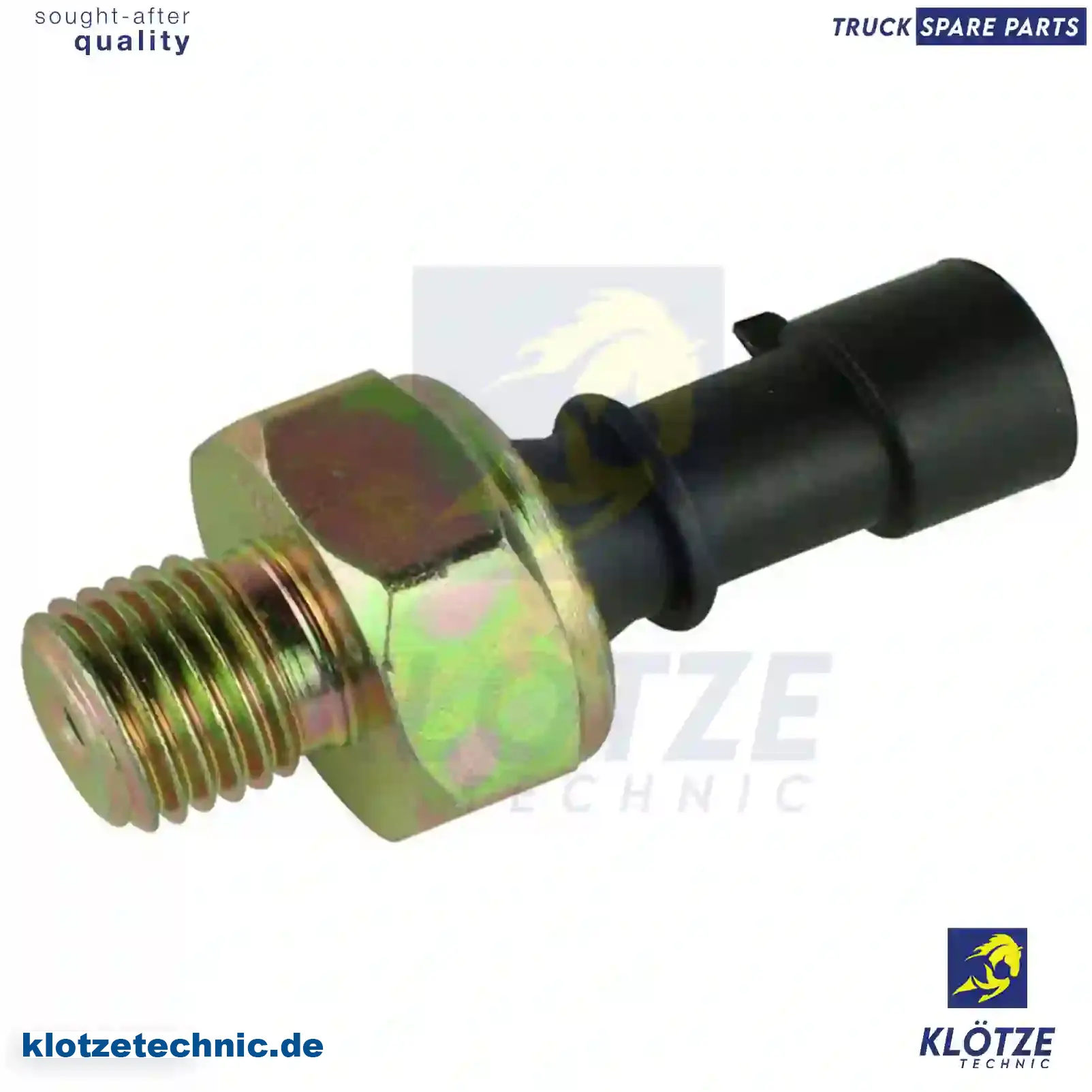 Oil Pressure Switch 504026706, 504310254, 98442879, 504026706, 504310254, 98442879, 504026706, 504310254, 5001858179, 98442879, 98445111, 504026706, 504310254, 98442879, 504026706, 504310254, 98442879, 504026706, 504310254, 5001858179, 98442879, 98445111 || Klötze Technic Spare Part | Engine, Accelerator Pedal, Camshaft, Connecting Rod, Crankcase, Crankshaft, Cylinder Head, Engine Suspension Mountings, Exhaust Manifold, Exhaust Gas Recirculation, Filter Kits, Flywheel Housing, General Overhaul Kits, Engine, Intake Manifold, Oil Cleaner, Oil Cooler, Oil Filter, Oil Pump, Oil Sump, Piston & Liner, Sensor & Switch, Timing Case, Turbocharger, Cooling System, Belt Tensioner, Coolant Filter, Coolant Pipe, Corrosion Prevention Agent, Drive, Expansion Tank, Fan, Intercooler, Monitors & Gauges, Radiator, Thermostat, V-Belt / Timing belt, Water Pump, Fuel System, Electronical Injector Unit, Feed Pump, Fuel Filter, cpl., Fuel Gauge Sender,  Fuel Line, Fuel Pump, Fuel Tank, Injection Line Kit, Injection Pump, Exhaust System, Clutch & Pedal, Gearbox, Propeller Shaft, Axles, Brake System, Hubs & Wheels, Suspension, Leaf Spring, Universal Parts / Accessories, Steering, Electrical System, Cabin