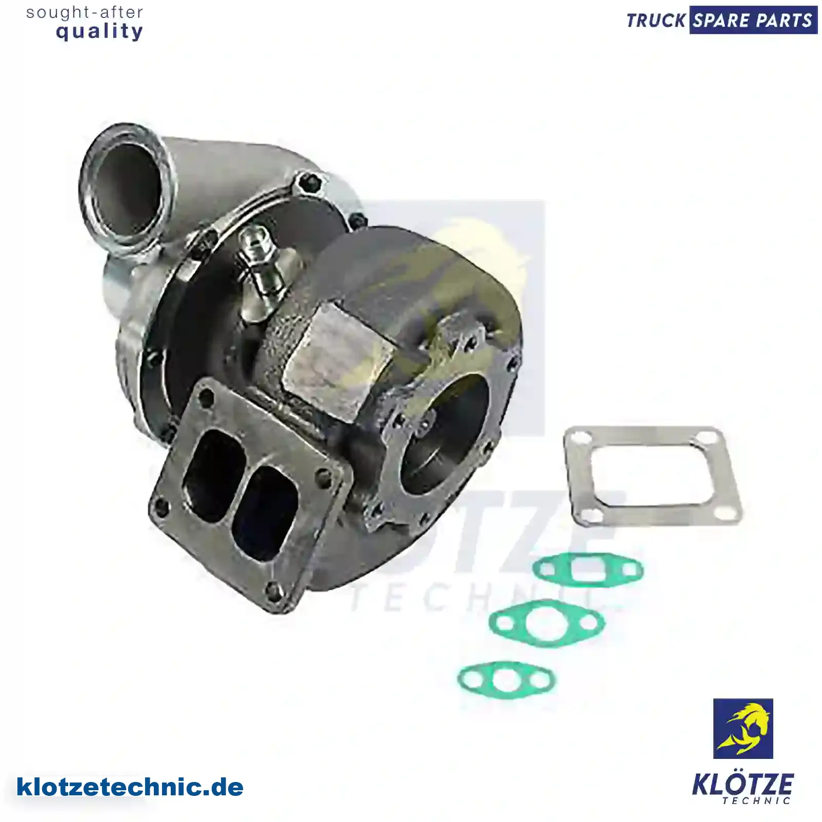 Turbocharger, With Gasket Kit 51091007418, 51091007441, 51091007442, 51091007443, 51091007459, 51091007460, 51091007481, 51091007520, 51091007549, 51091007785, 51091007786, 51091009441, 51091009442, 51091009443, 51091009460, 51091009481, 51091009520, 51091009549, 51091009785, 51091009786, 51091007786, 51091007418, 51091007441, 51091007442, 51091007443, 51091007459, 51091007460, 51091007481, 51091007520, 51091007549, 51091007785, 51091007786, 51091009441, 51091009442, 51091009443, 51091009460, 51091009481, 51091009520, 51091009549, 51091009785, 51091009786, 51091007786 || Klötze Technic Spare Part | Engine, Accelerator Pedal, Camshaft, Connecting Rod, Crankcase, Crankshaft, Cylinder Head, Engine Suspension Mountings, Exhaust Manifold, Exhaust Gas Recirculation, Filter Kits, Flywheel Housing, General Overhaul Kits, Engine, Intake Manifold, Oil Cleaner, Oil Cooler, Oil Filter, Oil Pump, Oil Sump, Piston & Liner, Sensor & Switch, Timing Case, Turbocharger, Cooling System, Belt Tensioner, Coolant Filter, Coolant Pipe, Corrosion Prevention Agent, Drive, Expansion Tank, Fan, Intercooler, Monitors & Gauges, Radiator, Thermostat, V-Belt / Timing belt, Water Pump, Fuel System, Electronical Injector Unit, Feed Pump, Fuel Filter, cpl., Fuel Gauge Sender,  Fuel Line, Fuel Pump, Fuel Tank, Injection Line Kit, Injection Pump, Exhaust System, Clutch & Pedal, Gearbox, Propeller Shaft, Axles, Brake System, Hubs & Wheels, Suspension, Leaf Spring, Universal Parts / Accessories, Steering, Electrical System, Cabin