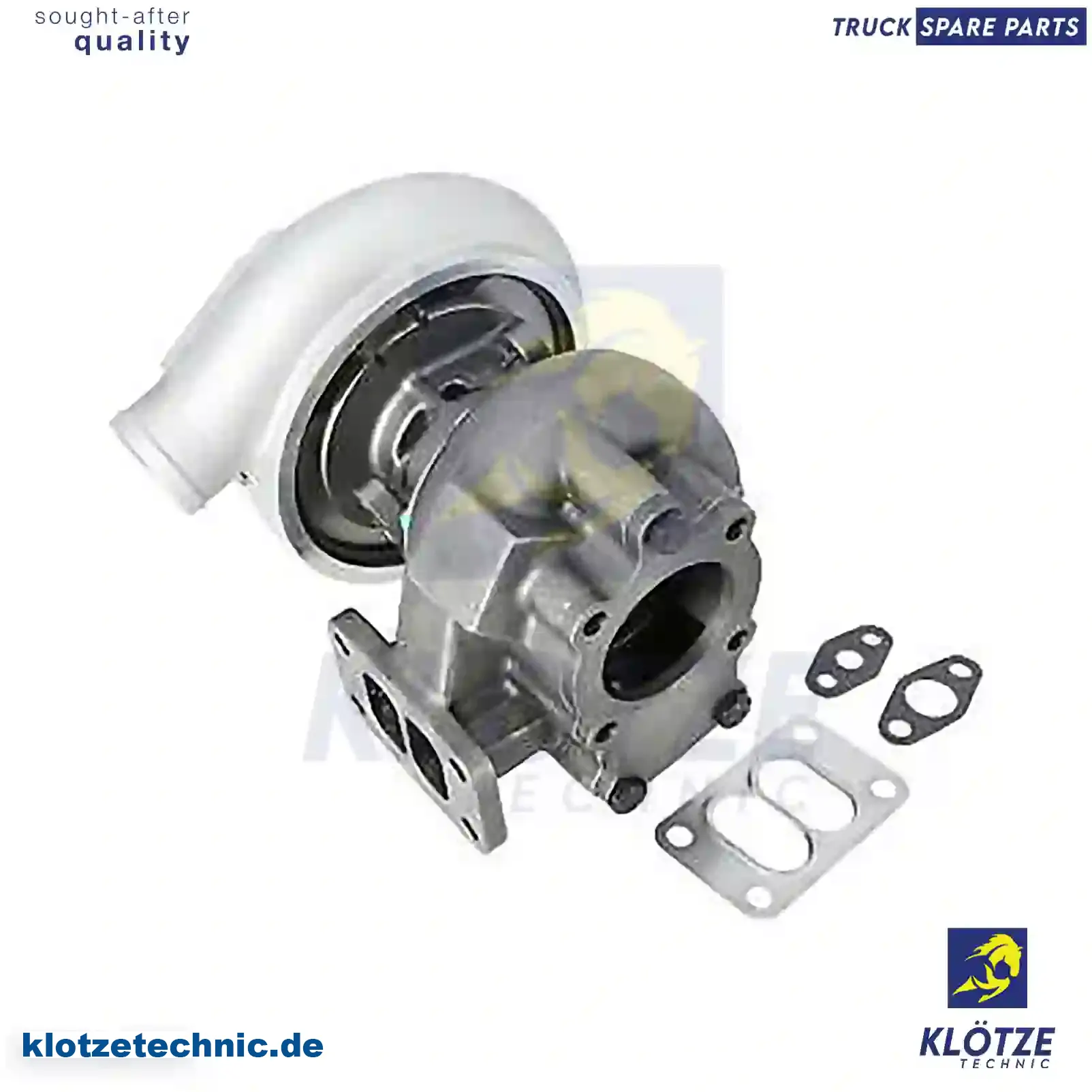 Turbocharger, With Gasket Kit 51091007298, 51091007321, 51091007439, 51091009298, 51091009321, 51091009439, 51091007298, 51091007321, 51091007439, 51091009298, 51091009321, 51091009439 || Klötze Technic Spare Part | Engine, Accelerator Pedal, Camshaft, Connecting Rod, Crankcase, Crankshaft, Cylinder Head, Engine Suspension Mountings, Exhaust Manifold, Exhaust Gas Recirculation, Filter Kits, Flywheel Housing, General Overhaul Kits, Engine, Intake Manifold, Oil Cleaner, Oil Cooler, Oil Filter, Oil Pump, Oil Sump, Piston & Liner, Sensor & Switch, Timing Case, Turbocharger, Cooling System, Belt Tensioner, Coolant Filter, Coolant Pipe, Corrosion Prevention Agent, Drive, Expansion Tank, Fan, Intercooler, Monitors & Gauges, Radiator, Thermostat, V-Belt / Timing belt, Water Pump, Fuel System, Electronical Injector Unit, Feed Pump, Fuel Filter, cpl., Fuel Gauge Sender,  Fuel Line, Fuel Pump, Fuel Tank, Injection Line Kit, Injection Pump, Exhaust System, Clutch & Pedal, Gearbox, Propeller Shaft, Axles, Brake System, Hubs & Wheels, Suspension, Leaf Spring, Universal Parts / Accessories, Steering, Electrical System, Cabin