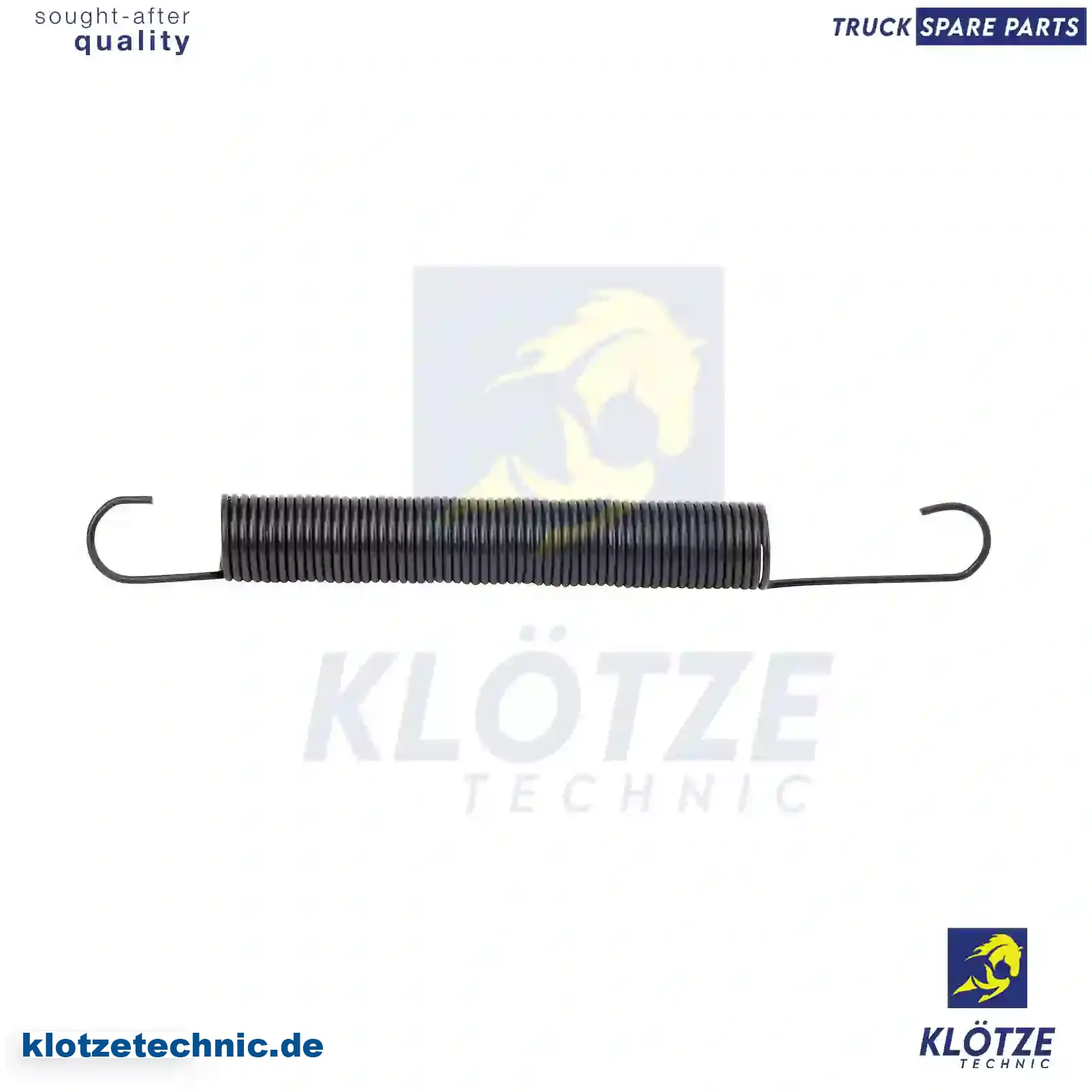 Spring 1586922, 362268, ZG40293-0008, 1586922, 362268, ZG40293-0008 || Klötze Technic Spare Part | Engine, Accelerator Pedal, Camshaft, Connecting Rod, Crankcase, Crankshaft, Cylinder Head, Engine Suspension Mountings, Exhaust Manifold, Exhaust Gas Recirculation, Filter Kits, Flywheel Housing, General Overhaul Kits, Engine, Intake Manifold, Oil Cleaner, Oil Cooler, Oil Filter, Oil Pump, Oil Sump, Piston & Liner, Sensor & Switch, Timing Case, Turbocharger, Cooling System, Belt Tensioner, Coolant Filter, Coolant Pipe, Corrosion Prevention Agent, Drive, Expansion Tank, Fan, Intercooler, Monitors & Gauges, Radiator, Thermostat, V-Belt / Timing belt, Water Pump, Fuel System, Electronical Injector Unit, Feed Pump, Fuel Filter, cpl., Fuel Gauge Sender,  Fuel Line, Fuel Pump, Fuel Tank, Injection Line Kit, Injection Pump, Exhaust System, Clutch & Pedal, Gearbox, Propeller Shaft, Axles, Brake System, Hubs & Wheels, Suspension, Leaf Spring, Universal Parts / Accessories, Steering, Electrical System, Cabin