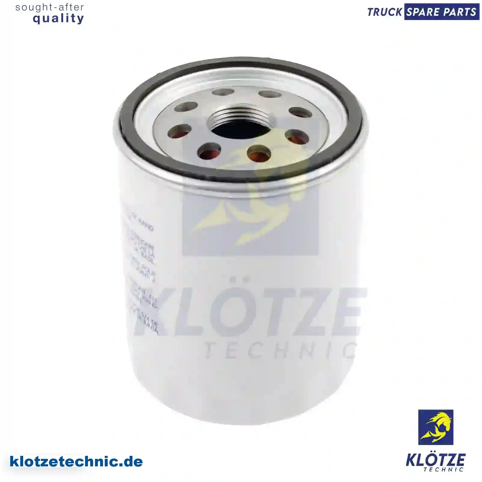 Oil Filter  00953564, 04741272, 04741274, 01901796, 01902197, 01907578, 01907579, 01907818, 04741272, 04741274, 1902197, 1907578, 1907818, 00953564, 04741272, 04741274, 01901796, 01902197, 01907578, 01907579, 01907818, 04741272, 04741274, 1902197, 1907578, 1907818 || Klötze Technic Spare Part | Engine, Accelerator Pedal, Camshaft, Connecting Rod, Crankcase, Crankshaft, Cylinder Head, Engine Suspension Mountings, Exhaust Manifold, Exhaust Gas Recirculation, Filter Kits, Flywheel Housing, General Overhaul Kits, Engine, Intake Manifold, Oil Cleaner, Oil Cooler, Oil Filter, Oil Pump, Oil Sump, Piston & Liner, Sensor & Switch, Timing Case, Turbocharger, Cooling System, Belt Tensioner, Coolant Filter, Coolant Pipe, Corrosion Prevention Agent, Drive, Expansion Tank, Fan, Intercooler, Monitors & Gauges, Radiator, Thermostat, V-Belt / Timing belt, Water Pump, Fuel System, Electronical Injector Unit, Feed Pump, Fuel Filter, cpl., Fuel Gauge Sender,  Fuel Line, Fuel Pump, Fuel Tank, Injection Line Kit, Injection Pump, Exhaust System, Clutch & Pedal, Gearbox, Propeller Shaft, Axles, Brake System, Hubs & Wheels, Suspension, Leaf Spring, Universal Parts / Accessories, Steering, Electrical System, Cabin