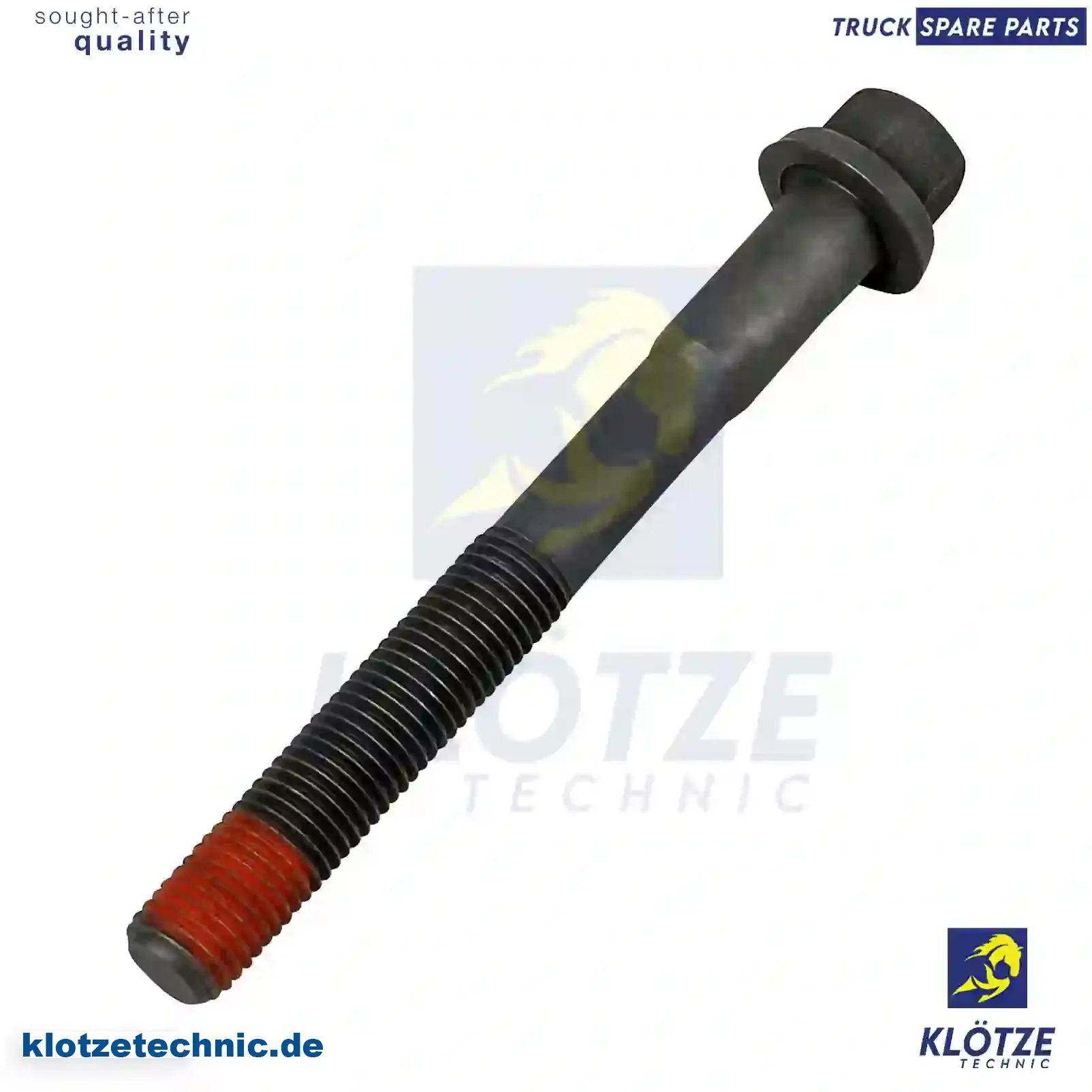 Cylinder Head Screw 375951, 375951, 375951, 375951 || Klötze Technic Spare Part | Engine, Accelerator Pedal, Camshaft, Connecting Rod, Crankcase, Crankshaft, Cylinder Head, Engine Suspension Mountings, Exhaust Manifold, Exhaust Gas Recirculation, Filter Kits, Flywheel Housing, General Overhaul Kits, Engine, Intake Manifold, Oil Cleaner, Oil Cooler, Oil Filter, Oil Pump, Oil Sump, Piston & Liner, Sensor & Switch, Timing Case, Turbocharger, Cooling System, Belt Tensioner, Coolant Filter, Coolant Pipe, Corrosion Prevention Agent, Drive, Expansion Tank, Fan, Intercooler, Monitors & Gauges, Radiator, Thermostat, V-Belt / Timing belt, Water Pump, Fuel System, Electronical Injector Unit, Feed Pump, Fuel Filter, cpl., Fuel Gauge Sender,  Fuel Line, Fuel Pump, Fuel Tank, Injection Line Kit, Injection Pump, Exhaust System, Clutch & Pedal, Gearbox, Propeller Shaft, Axles, Brake System, Hubs & Wheels, Suspension, Leaf Spring, Universal Parts / Accessories, Steering, Electrical System, Cabin