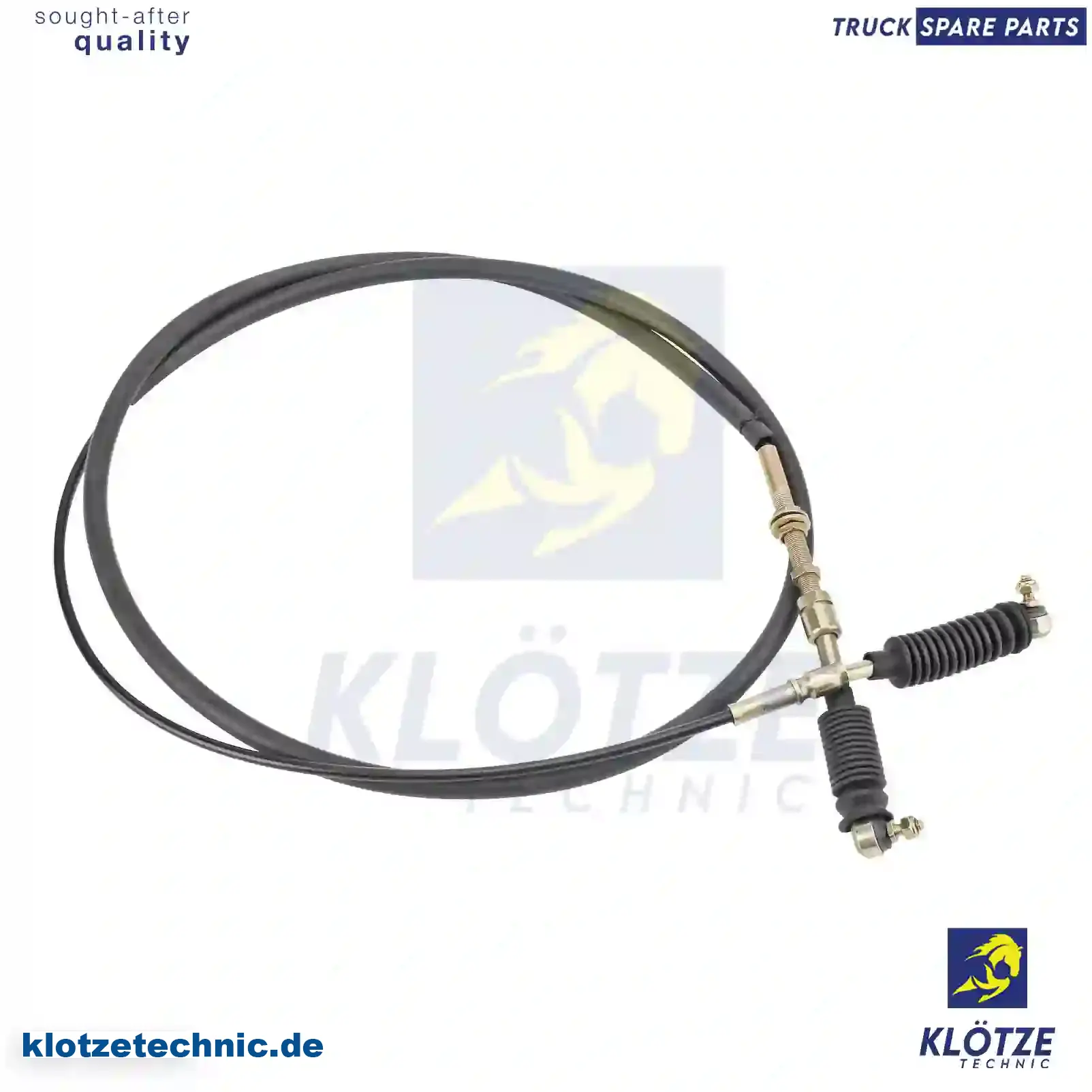 Throttle Cable 0377981, 1244268, 377981, 0377981, 1244268, 377981 || Klötze Technic Spare Part | Engine, Accelerator Pedal, Camshaft, Connecting Rod, Crankcase, Crankshaft, Cylinder Head, Engine Suspension Mountings, Exhaust Manifold, Exhaust Gas Recirculation, Filter Kits, Flywheel Housing, General Overhaul Kits, Engine, Intake Manifold, Oil Cleaner, Oil Cooler, Oil Filter, Oil Pump, Oil Sump, Piston & Liner, Sensor & Switch, Timing Case, Turbocharger, Cooling System, Belt Tensioner, Coolant Filter, Coolant Pipe, Corrosion Prevention Agent, Drive, Expansion Tank, Fan, Intercooler, Monitors & Gauges, Radiator, Thermostat, V-Belt / Timing belt, Water Pump, Fuel System, Electronical Injector Unit, Feed Pump, Fuel Filter, cpl., Fuel Gauge Sender,  Fuel Line, Fuel Pump, Fuel Tank, Injection Line Kit, Injection Pump, Exhaust System, Clutch & Pedal, Gearbox, Propeller Shaft, Axles, Brake System, Hubs & Wheels, Suspension, Leaf Spring, Universal Parts / Accessories, Steering, Electrical System, Cabin