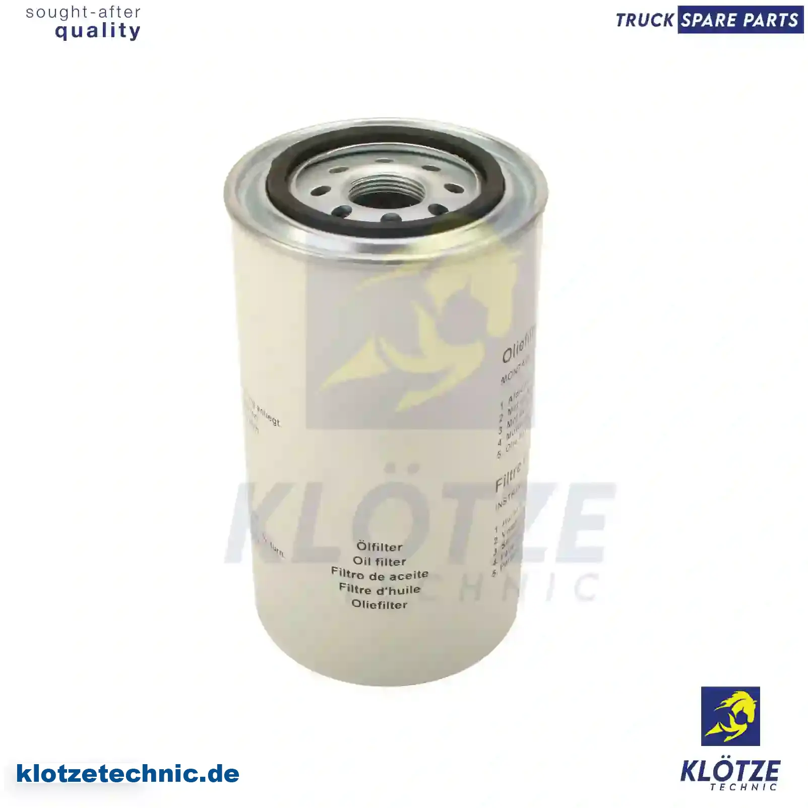 Oil Filter 72516556, 1240388H1, 47368538, J903264, J908615, J932217, J934430, J937345, J937743, J937743MP, 3I-1376, 3903269, 4429395, 4429615, 4746914, 4761277, 5011844M, 5016547AA, 5016547AB, 5016547AC, 508325AA, 5083285AA, 5093092AA, 3155618, 3890708, 3890710, 3903264, 3908315, 3908615, 3914395, 3932217, 3934430, 3937695, 3937743, 47100093, 65055105021B, 65055105028A, 991290710, 490196, CBU1124, CBU2676, 3937743, 5016547AA, 5016547AC, 1012N010, 2011078, 151831112, 76192087, Y03753603, DNP558615, 9414101712, 3908615, 1240388H1, J903264, J908615, J932217, 02/910970, 0531012005, 3908615, CBU1124, 2191P558615, 1072417M1, J934430, 0J937743, 47368538, 1870014, J908615, LUS8615, 278618139902, 3908615, 0704970123, 81035900, 15155622, 36844, 85114086, 991208615, 991290710, 72516556, 1240388H1, 47368538, J903264, J908615, J932217, J934430, J937345, J937743, J937743MP, 3I-1376, 3903269, 4429395, 4429615, 4746914, 4761277, 5011844M, 5016547AA, 5016547AB, 5016547AC, 508325AA, 5083285AA, 5093092AA, 3155618, 3890708, 3890710, 3903264, 3908315, 3908615, 3914395, 3932217, 3934430, 3937695, 3937743, 47100093, 65055105021B, 65055105028A, 991290710, 490196, CBU1124, CBU2676, 3937743, 5016547AA, 5016547AC, 1012N010, 2011078, 151831112, 76192087, Y03753603, DNP558615, 9414101712, 3908615, 1240388H1, J903264, J908615, J932217, 02/910970, 0531012005, 3908615, CBU1124, 2191P558615, 1072417M1, J934430, 0J937743, 47368538, 1870014, J908615, LUS8615, 278618139902, 3908615, 0704970123, 81035900, 15155622, 36844, 85114086, 991208615, 991290710 || Klötze Technic Spare Part | Engine, Accelerator Pedal, Camshaft, Connecting Rod, Crankcase, Crankshaft, Cylinder Head, Engine Suspension Mountings, Exhaust Manifold, Exhaust Gas Recirculation, Filter Kits, Flywheel Housing, General Overhaul Kits, Engine, Intake Manifold, Oil Cleaner, Oil Cooler, Oil Filter, Oil Pump, Oil Sump, Piston & Liner, Sensor & Switch, Timing Case, Turbocharger, Cooling System, Belt Tensioner, Coolant Filter, Coolant Pipe, Corrosion Prevention Agent, Drive, Expansion Tank, Fan, Intercooler, Monitors & Gauges, Radiator, Thermostat, V-Belt / Timing belt, Water Pump, Fuel System, Electronical Injector Unit, Feed Pump, Fuel Filter, cpl., Fuel Gauge Sender,  Fuel Line, Fuel Pump, Fuel Tank, Injection Line Kit, Injection Pump, Exhaust System, Clutch & Pedal, Gearbox, Propeller Shaft, Axles, Brake System, Hubs & Wheels, Suspension, Leaf Spring, Universal Parts / Accessories, Steering, Electrical System, Cabin