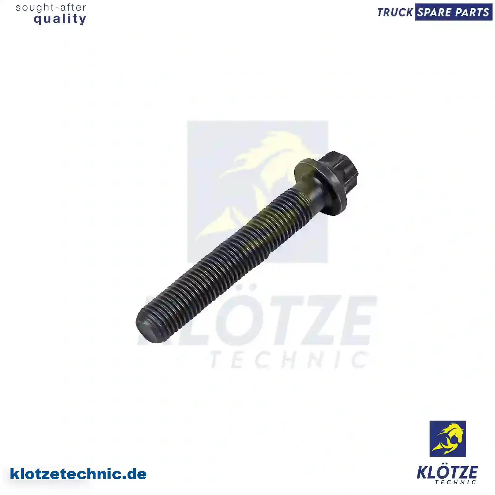 Connecting Rod Screw 1120380071, ,, 1120380071, , || Klötze Technic Spare Part | Engine, Accelerator Pedal, Camshaft, Connecting Rod, Crankcase, Crankshaft, Cylinder Head, Engine Suspension Mountings, Exhaust Manifold, Exhaust Gas Recirculation, Filter Kits, Flywheel Housing, General Overhaul Kits, Engine, Intake Manifold, Oil Cleaner, Oil Cooler, Oil Filter, Oil Pump, Oil Sump, Piston & Liner, Sensor & Switch, Timing Case, Turbocharger, Cooling System, Belt Tensioner, Coolant Filter, Coolant Pipe, Corrosion Prevention Agent, Drive, Expansion Tank, Fan, Intercooler, Monitors & Gauges, Radiator, Thermostat, V-Belt / Timing belt, Water Pump, Fuel System, Electronical Injector Unit, Feed Pump, Fuel Filter, cpl., Fuel Gauge Sender,  Fuel Line, Fuel Pump, Fuel Tank, Injection Line Kit, Injection Pump, Exhaust System, Clutch & Pedal, Gearbox, Propeller Shaft, Axles, Brake System, Hubs & Wheels, Suspension, Leaf Spring, Universal Parts / Accessories, Steering, Electrical System, Cabin