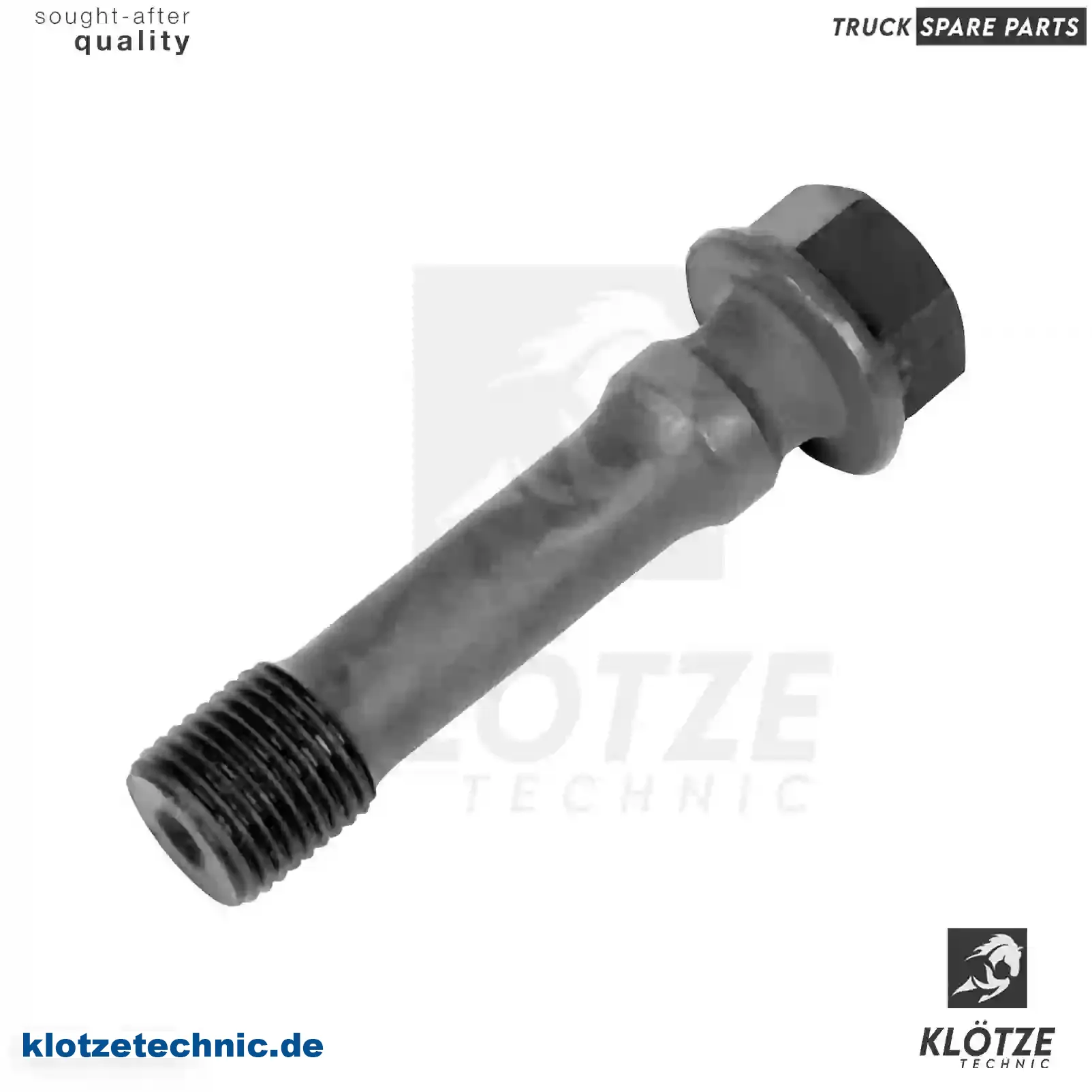 Connecting Rod Screw 51900200139, 4030380171, 4030380271, 4030380371, ZG00998-0008, 51900200139, 4030380171, 4030380271, 4030380371, ZG00998-0008 || Klötze Technic Spare Part | Engine, Accelerator Pedal, Camshaft, Connecting Rod, Crankcase, Crankshaft, Cylinder Head, Engine Suspension Mountings, Exhaust Manifold, Exhaust Gas Recirculation, Filter Kits, Flywheel Housing, General Overhaul Kits, Engine, Intake Manifold, Oil Cleaner, Oil Cooler, Oil Filter, Oil Pump, Oil Sump, Piston & Liner, Sensor & Switch, Timing Case, Turbocharger, Cooling System, Belt Tensioner, Coolant Filter, Coolant Pipe, Corrosion Prevention Agent, Drive, Expansion Tank, Fan, Intercooler, Monitors & Gauges, Radiator, Thermostat, V-Belt / Timing belt, Water Pump, Fuel System, Electronical Injector Unit, Feed Pump, Fuel Filter, cpl., Fuel Gauge Sender,  Fuel Line, Fuel Pump, Fuel Tank, Injection Line Kit, Injection Pump, Exhaust System, Clutch & Pedal, Gearbox, Propeller Shaft, Axles, Brake System, Hubs & Wheels, Suspension, Leaf Spring, Universal Parts / Accessories, Steering, Electrical System, Cabin