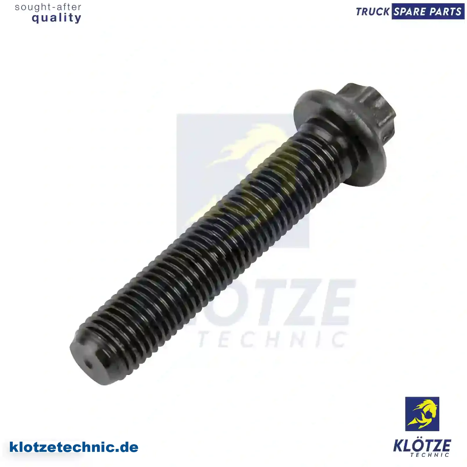 Connecting rod screw, 51900200227, 519 || Klötze Technic Spare Part | Engine, Accelerator Pedal, Camshaft, Connecting Rod, Crankcase, Crankshaft, Cylinder Head, Engine Suspension Mountings, Exhaust Manifold, Exhaust Gas Recirculation, Filter Kits, Flywheel Housing, General Overhaul Kits, Engine, Intake Manifold, Oil Cleaner, Oil Cooler, Oil Filter, Oil Pump, Oil Sump, Piston & Liner, Sensor & Switch, Timing Case, Turbocharger, Cooling System, Belt Tensioner, Coolant Filter, Coolant Pipe, Corrosion Prevention Agent, Drive, Expansion Tank, Fan, Intercooler, Monitors & Gauges, Radiator, Thermostat, V-Belt / Timing belt, Water Pump, Fuel System, Electronical Injector Unit, Feed Pump, Fuel Filter, cpl., Fuel Gauge Sender,  Fuel Line, Fuel Pump, Fuel Tank, Injection Line Kit, Injection Pump, Exhaust System, Clutch & Pedal, Gearbox, Propeller Shaft, Axles, Brake System, Hubs & Wheels, Suspension, Leaf Spring, Universal Parts / Accessories, Steering, Electrical System, Cabin