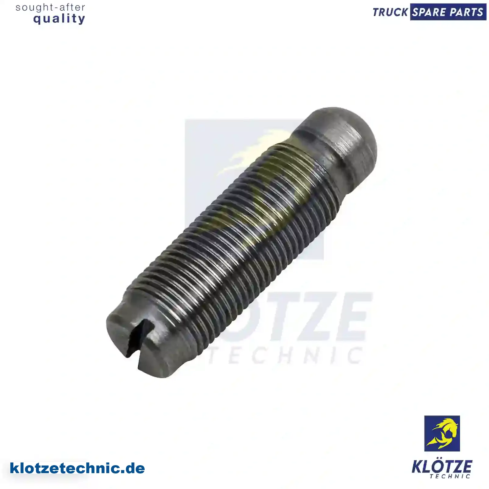 Adjusting Screw, Rocker Arm 51042050019, 51042050021, 4030550220, 4420550020, ZG00806-0008, 51042050019, 51042050021, 4030550220, 4420550020, ZG00806-0008 || Klötze Technic Spare Part | Engine, Accelerator Pedal, Camshaft, Connecting Rod, Crankcase, Crankshaft, Cylinder Head, Engine Suspension Mountings, Exhaust Manifold, Exhaust Gas Recirculation, Filter Kits, Flywheel Housing, General Overhaul Kits, Engine, Intake Manifold, Oil Cleaner, Oil Cooler, Oil Filter, Oil Pump, Oil Sump, Piston & Liner, Sensor & Switch, Timing Case, Turbocharger, Cooling System, Belt Tensioner, Coolant Filter, Coolant Pipe, Corrosion Prevention Agent, Drive, Expansion Tank, Fan, Intercooler, Monitors & Gauges, Radiator, Thermostat, V-Belt / Timing belt, Water Pump, Fuel System, Electronical Injector Unit, Feed Pump, Fuel Filter, cpl., Fuel Gauge Sender,  Fuel Line, Fuel Pump, Fuel Tank, Injection Line Kit, Injection Pump, Exhaust System, Clutch & Pedal, Gearbox, Propeller Shaft, Axles, Brake System, Hubs & Wheels, Suspension, Leaf Spring, Universal Parts / Accessories, Steering, Electrical System, Cabin