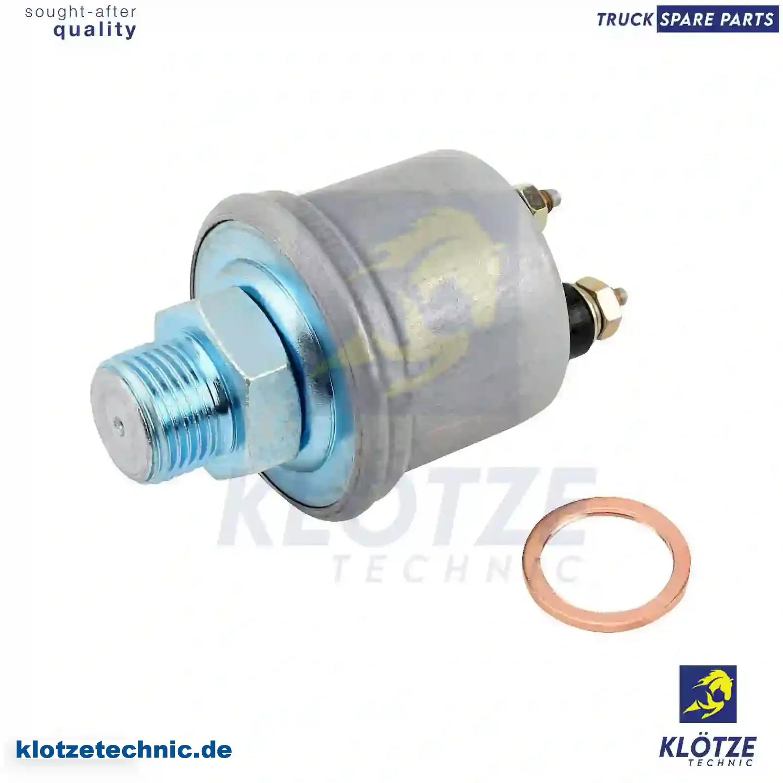 Oil Pressure Sensor 51274210088, 0025421717, 0075421717, ZG00797-0008, 51274210088, 0025421717, 0075421717, ZG00797-0008 || Klötze Technic Spare Part | Engine, Accelerator Pedal, Camshaft, Connecting Rod, Crankcase, Crankshaft, Cylinder Head, Engine Suspension Mountings, Exhaust Manifold, Exhaust Gas Recirculation, Filter Kits, Flywheel Housing, General Overhaul Kits, Engine, Intake Manifold, Oil Cleaner, Oil Cooler, Oil Filter, Oil Pump, Oil Sump, Piston & Liner, Sensor & Switch, Timing Case, Turbocharger, Cooling System, Belt Tensioner, Coolant Filter, Coolant Pipe, Corrosion Prevention Agent, Drive, Expansion Tank, Fan, Intercooler, Monitors & Gauges, Radiator, Thermostat, V-Belt / Timing belt, Water Pump, Fuel System, Electronical Injector Unit, Feed Pump, Fuel Filter, cpl., Fuel Gauge Sender,  Fuel Line, Fuel Pump, Fuel Tank, Injection Line Kit, Injection Pump, Exhaust System, Clutch & Pedal, Gearbox, Propeller Shaft, Axles, Brake System, Hubs & Wheels, Suspension, Leaf Spring, Universal Parts / Accessories, Steering, Electrical System, Cabin