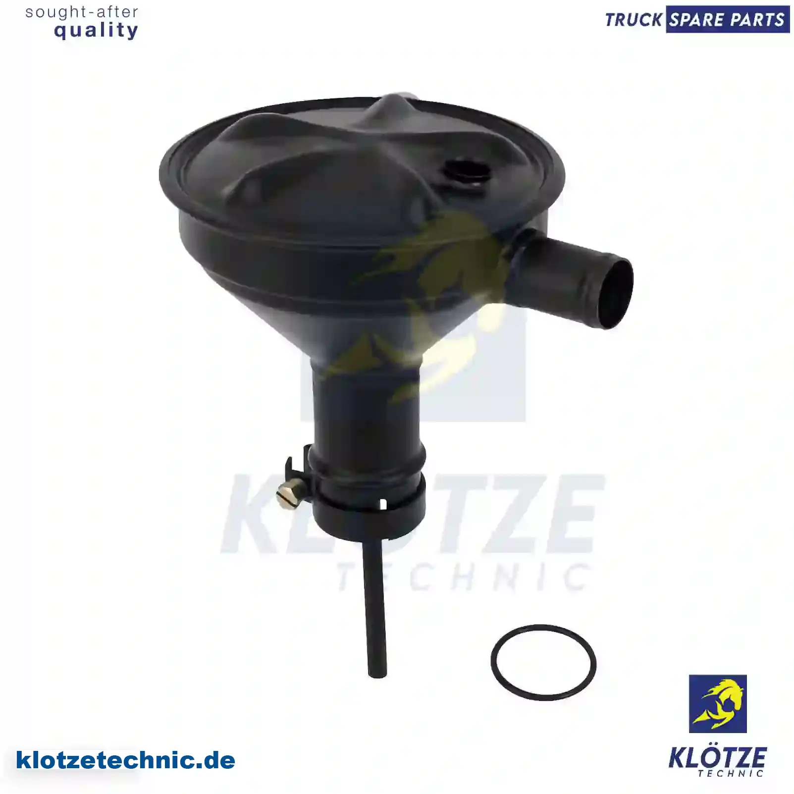 Oil Separator, Complete With O-ring 51018047026, 0000183835, 4030100062, 4230100162, ZG01784-0008, 51018047026, 0000183835, 4030100062, 4230100162, ZG01784-0008 || Klötze Technic Spare Part | Engine, Accelerator Pedal, Camshaft, Connecting Rod, Crankcase, Crankshaft, Cylinder Head, Engine Suspension Mountings, Exhaust Manifold, Exhaust Gas Recirculation, Filter Kits, Flywheel Housing, General Overhaul Kits, Engine, Intake Manifold, Oil Cleaner, Oil Cooler, Oil Filter, Oil Pump, Oil Sump, Piston & Liner, Sensor & Switch, Timing Case, Turbocharger, Cooling System, Belt Tensioner, Coolant Filter, Coolant Pipe, Corrosion Prevention Agent, Drive, Expansion Tank, Fan, Intercooler, Monitors & Gauges, Radiator, Thermostat, V-Belt / Timing belt, Water Pump, Fuel System, Electronical Injector Unit, Feed Pump, Fuel Filter, cpl., Fuel Gauge Sender,  Fuel Line, Fuel Pump, Fuel Tank, Injection Line Kit, Injection Pump, Exhaust System, Clutch & Pedal, Gearbox, Propeller Shaft, Axles, Brake System, Hubs & Wheels, Suspension, Leaf Spring, Universal Parts / Accessories, Steering, Electrical System, Cabin