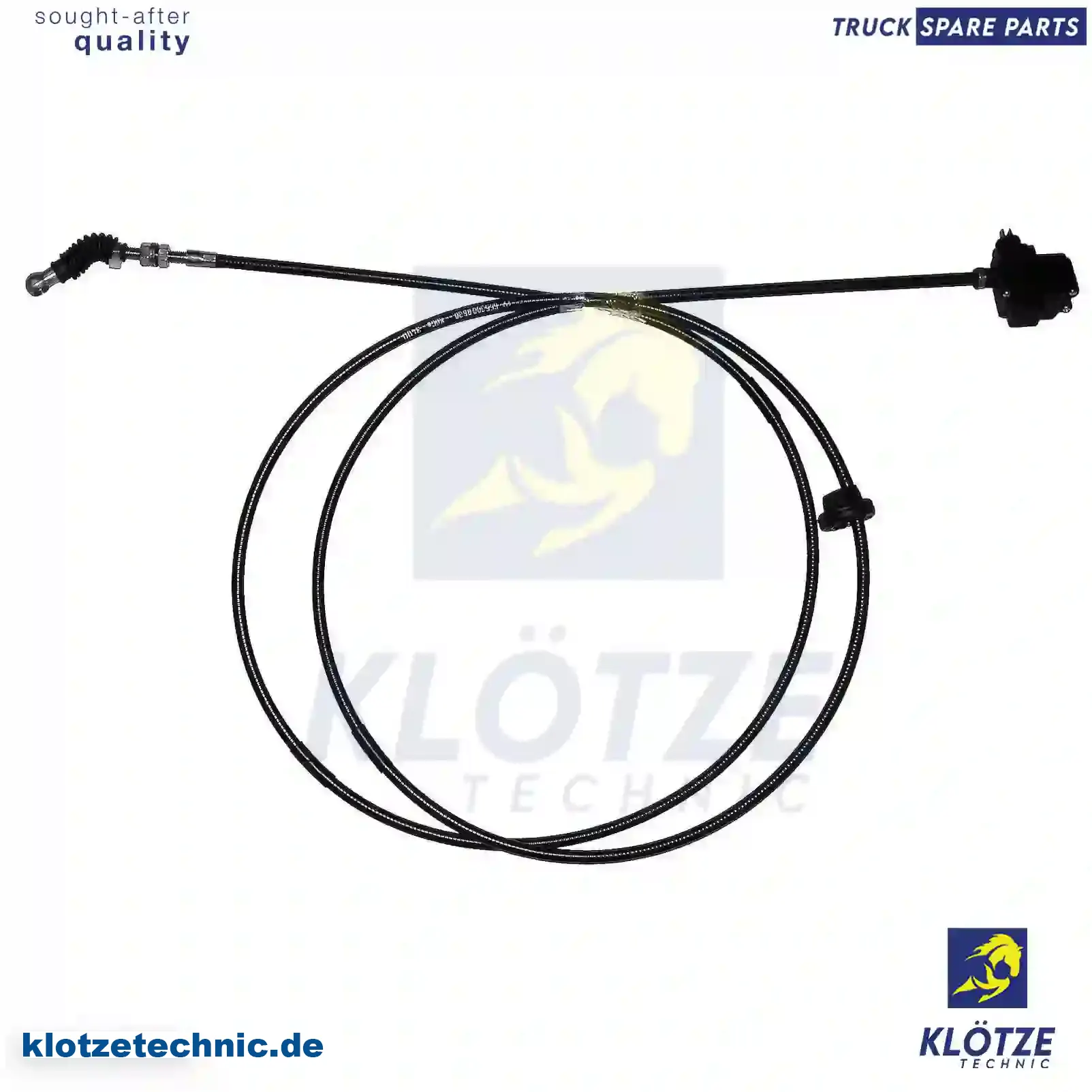 Throttle Cable, Hand Throttle Control 6553000630, 6553000630 || Klötze Technic Spare Part | Engine, Accelerator Pedal, Camshaft, Connecting Rod, Crankcase, Crankshaft, Cylinder Head, Engine Suspension Mountings, Exhaust Manifold, Exhaust Gas Recirculation, Filter Kits, Flywheel Housing, General Overhaul Kits, Engine, Intake Manifold, Oil Cleaner, Oil Cooler, Oil Filter, Oil Pump, Oil Sump, Piston & Liner, Sensor & Switch, Timing Case, Turbocharger, Cooling System, Belt Tensioner, Coolant Filter, Coolant Pipe, Corrosion Prevention Agent, Drive, Expansion Tank, Fan, Intercooler, Monitors & Gauges, Radiator, Thermostat, V-Belt / Timing belt, Water Pump, Fuel System, Electronical Injector Unit, Feed Pump, Fuel Filter, cpl., Fuel Gauge Sender,  Fuel Line, Fuel Pump, Fuel Tank, Injection Line Kit, Injection Pump, Exhaust System, Clutch & Pedal, Gearbox, Propeller Shaft, Axles, Brake System, Hubs & Wheels, Suspension, Leaf Spring, Universal Parts / Accessories, Steering, Electrical System, Cabin