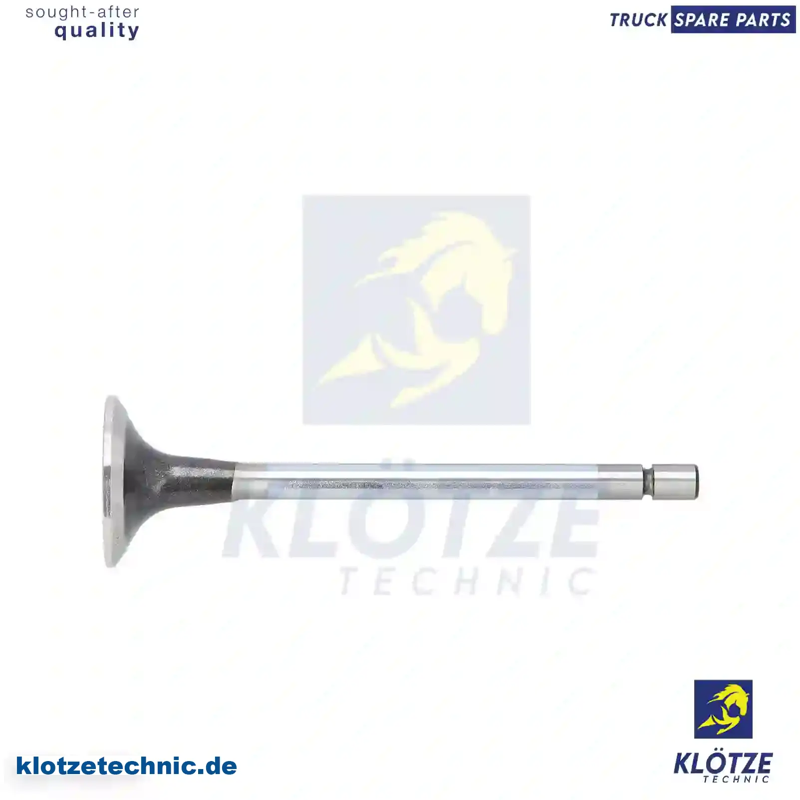 Exhaust Valve 4570500327, 45705, 4570500327, 45705 || Klötze Technic Spare Part | Engine, Accelerator Pedal, Camshaft, Connecting Rod, Crankcase, Crankshaft, Cylinder Head, Engine Suspension Mountings, Exhaust Manifold, Exhaust Gas Recirculation, Filter Kits, Flywheel Housing, General Overhaul Kits, Engine, Intake Manifold, Oil Cleaner, Oil Cooler, Oil Filter, Oil Pump, Oil Sump, Piston & Liner, Sensor & Switch, Timing Case, Turbocharger, Cooling System, Belt Tensioner, Coolant Filter, Coolant Pipe, Corrosion Prevention Agent, Drive, Expansion Tank, Fan, Intercooler, Monitors & Gauges, Radiator, Thermostat, V-Belt / Timing belt, Water Pump, Fuel System, Electronical Injector Unit, Feed Pump, Fuel Filter, cpl., Fuel Gauge Sender,  Fuel Line, Fuel Pump, Fuel Tank, Injection Line Kit, Injection Pump, Exhaust System, Clutch & Pedal, Gearbox, Propeller Shaft, Axles, Brake System, Hubs & Wheels, Suspension, Leaf Spring, Universal Parts / Accessories, Steering, Electrical System, Cabin