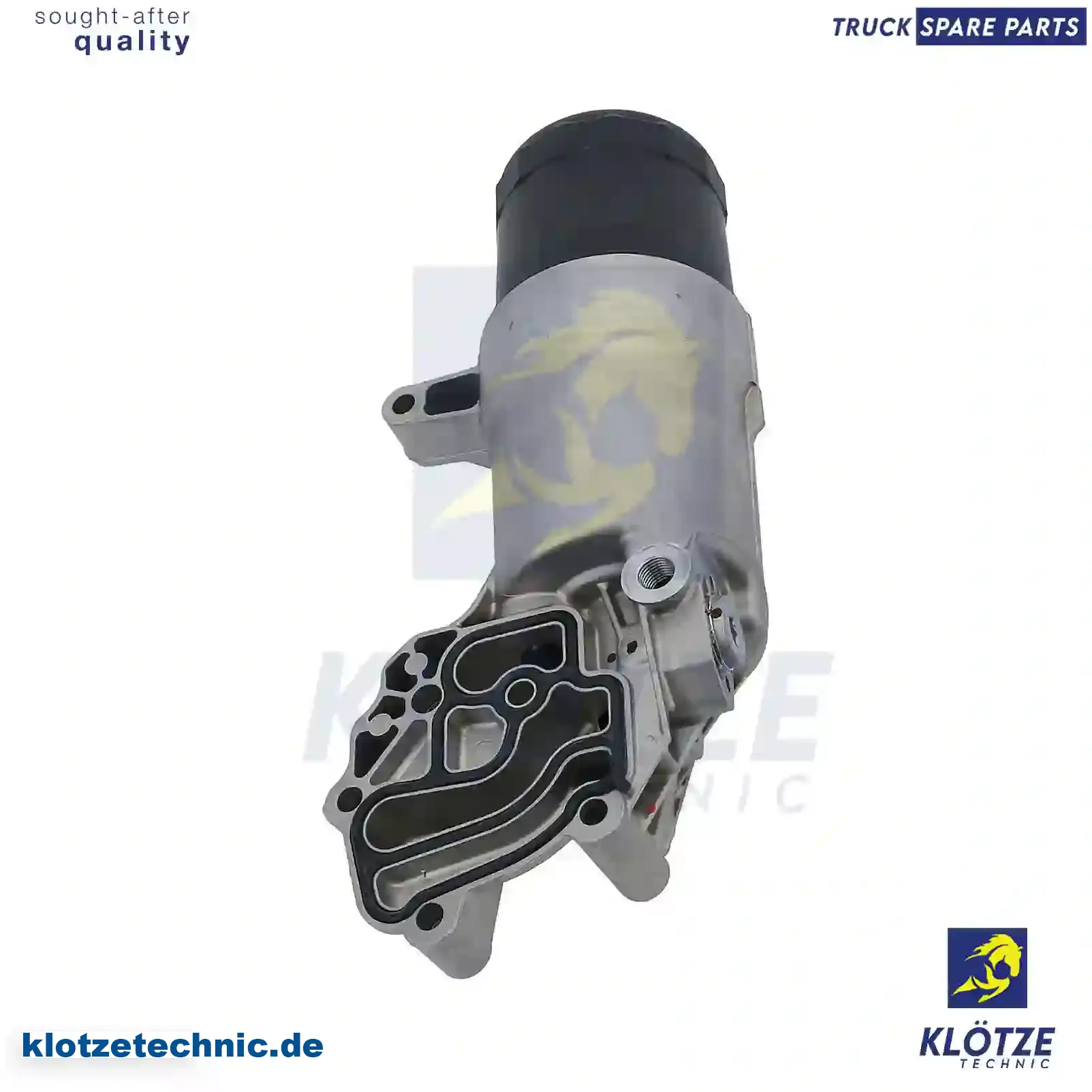 Oil Filter Housing, Complete, With Filter 9061801210, 9061801710, ZG01729-0008, 9061801210, 9061801710, ZG01729-0008 || Klötze Technic Spare Part | Engine, Accelerator Pedal, Camshaft, Connecting Rod, Crankcase, Crankshaft, Cylinder Head, Engine Suspension Mountings, Exhaust Manifold, Exhaust Gas Recirculation, Filter Kits, Flywheel Housing, General Overhaul Kits, Engine, Intake Manifold, Oil Cleaner, Oil Cooler, Oil Filter, Oil Pump, Oil Sump, Piston & Liner, Sensor & Switch, Timing Case, Turbocharger, Cooling System, Belt Tensioner, Coolant Filter, Coolant Pipe, Corrosion Prevention Agent, Drive, Expansion Tank, Fan, Intercooler, Monitors & Gauges, Radiator, Thermostat, V-Belt / Timing belt, Water Pump, Fuel System, Electronical Injector Unit, Feed Pump, Fuel Filter, cpl., Fuel Gauge Sender,  Fuel Line, Fuel Pump, Fuel Tank, Injection Line Kit, Injection Pump, Exhaust System, Clutch & Pedal, Gearbox, Propeller Shaft, Axles, Brake System, Hubs & Wheels, Suspension, Leaf Spring, Universal Parts / Accessories, Steering, Electrical System, Cabin