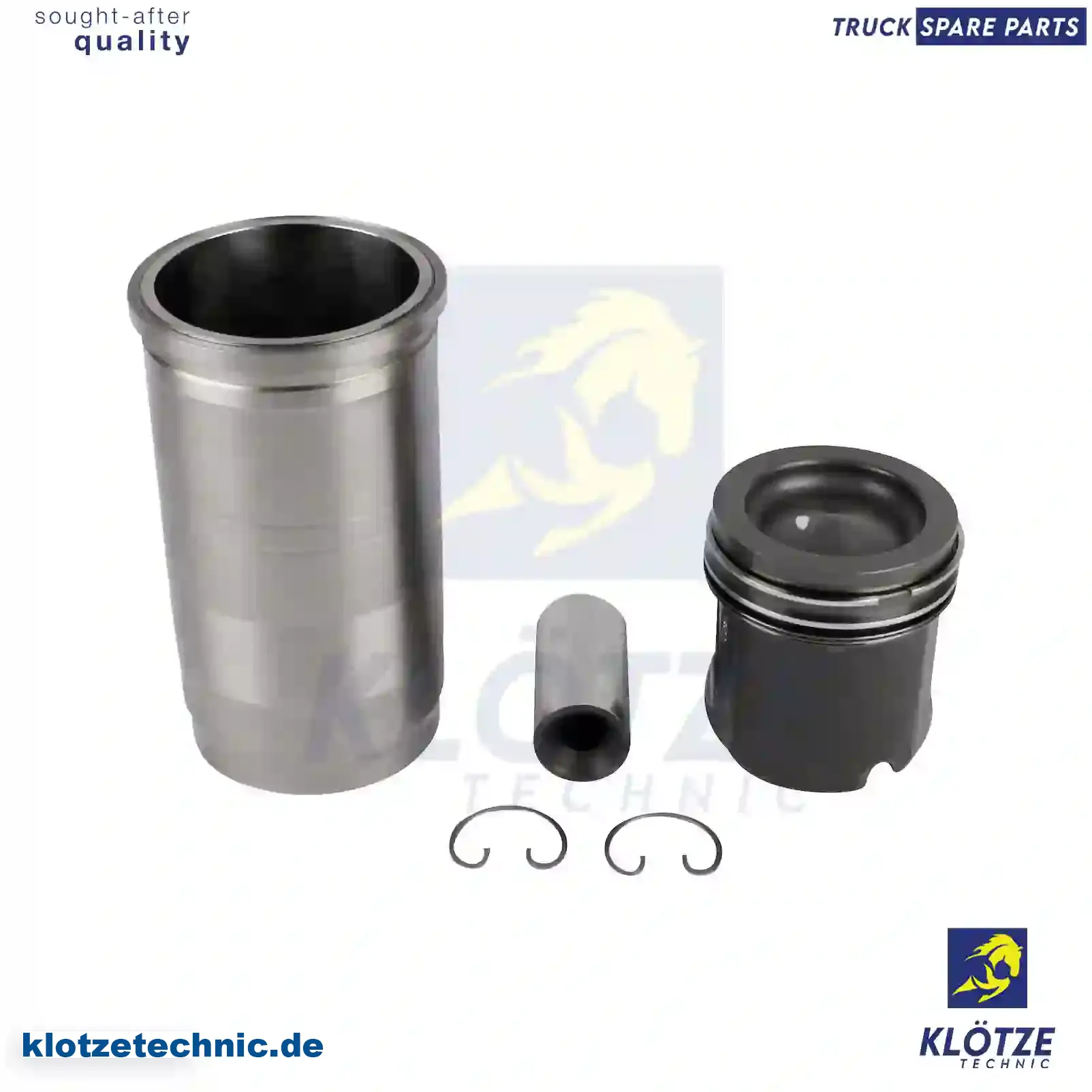 Piston with  Liner 4570300337, 4570300437, 4570300537, 4570300737, 4570301137, 4570301237, 4570301337, 4570301437, 4570301837, 4570301937, 4570302437, 4570302537, 4570300337, 4570300437, 4570300537, 4570300737, 4570301137, 4570301237, 4570301337, 4570301437, 4570301837, 4570301937, 4570302437, 4570302537 || Klötze Technic Spare Part | Engine, Accelerator Pedal, Camshaft, Connecting Rod, Crankcase, Crankshaft, Cylinder Head, Engine Suspension Mountings, Exhaust Manifold, Exhaust Gas Recirculation, Filter Kits, Flywheel Housing, General Overhaul Kits, Engine, Intake Manifold, Oil Cleaner, Oil Cooler, Oil Filter, Oil Pump, Oil Sump, Piston & Liner, Sensor & Switch, Timing Case, Turbocharger, Cooling System, Belt Tensioner, Coolant Filter, Coolant Pipe, Corrosion Prevention Agent, Drive, Expansion Tank, Fan, Intercooler, Monitors & Gauges, Radiator, Thermostat, V-Belt / Timing belt, Water Pump, Fuel System, Electronical Injector Unit, Feed Pump, Fuel Filter, cpl., Fuel Gauge Sender,  Fuel Line, Fuel Pump, Fuel Tank, Injection Line Kit, Injection Pump, Exhaust System, Clutch & Pedal, Gearbox, Propeller Shaft, Axles, Brake System, Hubs & Wheels, Suspension, Leaf Spring, Universal Parts / Accessories, Steering, Electrical System, Cabin