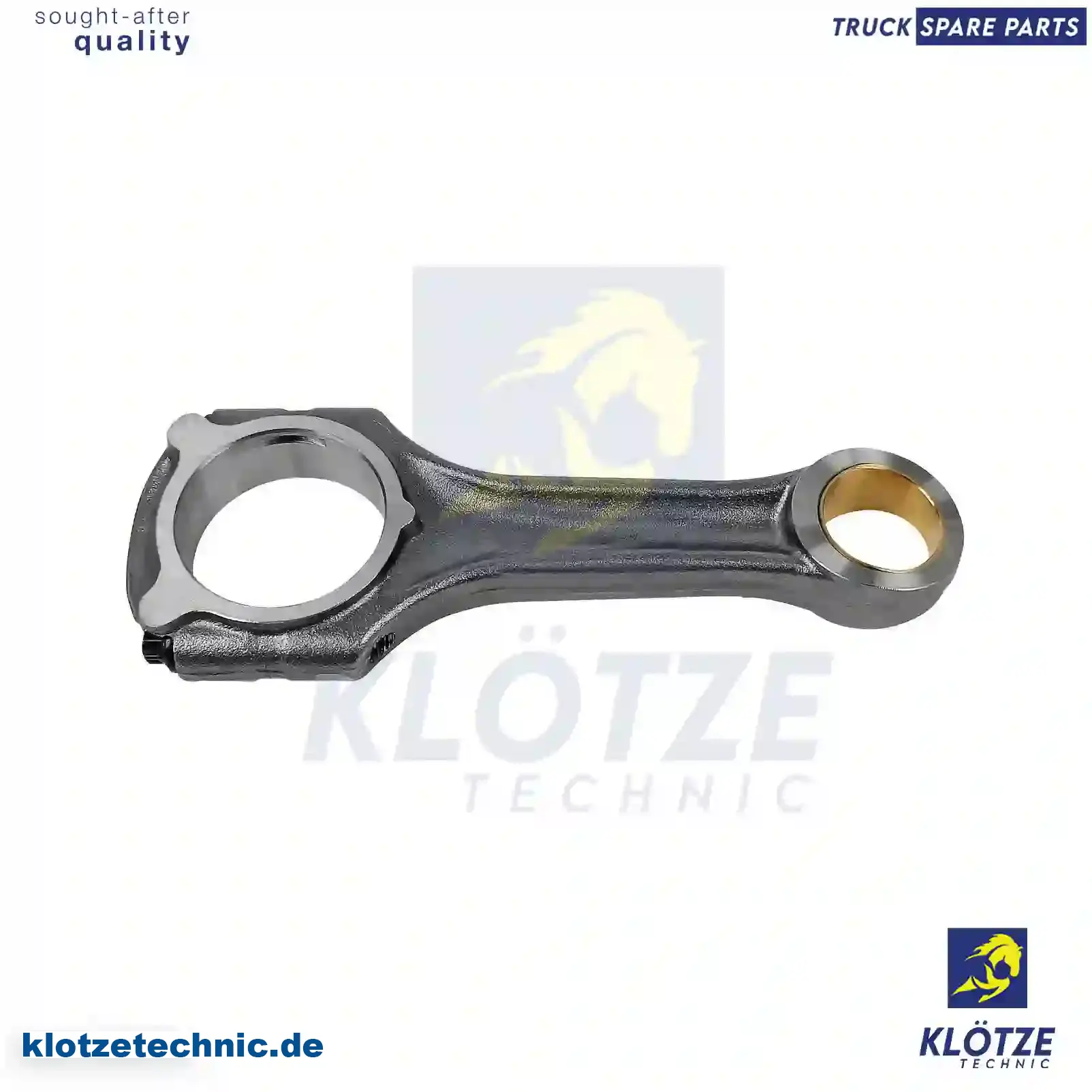 Connecting Rod, Conical Head 6110300320, 6110300520, 6110300720, 6460300020, 6460300220, 6110300320, 6110300520, 6110300720, 6460300020, 6460300220 || Klötze Technic Spare Part | Engine, Accelerator Pedal, Camshaft, Connecting Rod, Crankcase, Crankshaft, Cylinder Head, Engine Suspension Mountings, Exhaust Manifold, Exhaust Gas Recirculation, Filter Kits, Flywheel Housing, General Overhaul Kits, Engine, Intake Manifold, Oil Cleaner, Oil Cooler, Oil Filter, Oil Pump, Oil Sump, Piston & Liner, Sensor & Switch, Timing Case, Turbocharger, Cooling System, Belt Tensioner, Coolant Filter, Coolant Pipe, Corrosion Prevention Agent, Drive, Expansion Tank, Fan, Intercooler, Monitors & Gauges, Radiator, Thermostat, V-Belt / Timing belt, Water Pump, Fuel System, Electronical Injector Unit, Feed Pump, Fuel Filter, cpl., Fuel Gauge Sender,  Fuel Line, Fuel Pump, Fuel Tank, Injection Line Kit, Injection Pump, Exhaust System, Clutch & Pedal, Gearbox, Propeller Shaft, Axles, Brake System, Hubs & Wheels, Suspension, Leaf Spring, Universal Parts / Accessories, Steering, Electrical System, Cabin