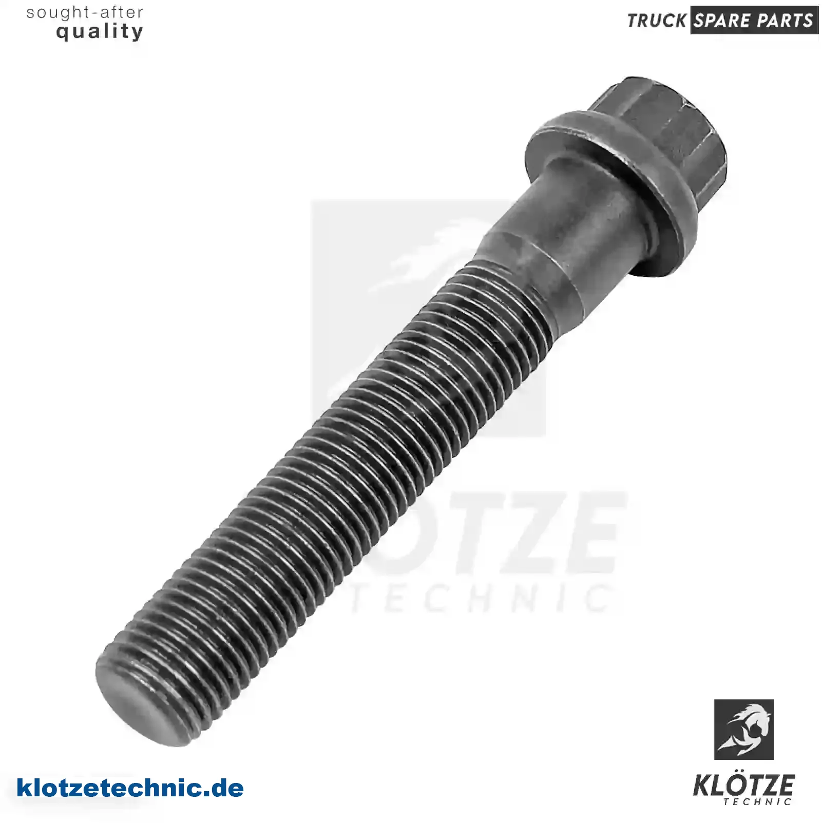 Connecting Rod Screw 1020380071, 1020380271, 1110380071, 1610383071, 1020380071, 1020380271, 1110380071, 1610383071 || Klötze Technic Spare Part | Engine, Accelerator Pedal, Camshaft, Connecting Rod, Crankcase, Crankshaft, Cylinder Head, Engine Suspension Mountings, Exhaust Manifold, Exhaust Gas Recirculation, Filter Kits, Flywheel Housing, General Overhaul Kits, Engine, Intake Manifold, Oil Cleaner, Oil Cooler, Oil Filter, Oil Pump, Oil Sump, Piston & Liner, Sensor & Switch, Timing Case, Turbocharger, Cooling System, Belt Tensioner, Coolant Filter, Coolant Pipe, Corrosion Prevention Agent, Drive, Expansion Tank, Fan, Intercooler, Monitors & Gauges, Radiator, Thermostat, V-Belt / Timing belt, Water Pump, Fuel System, Electronical Injector Unit, Feed Pump, Fuel Filter, cpl., Fuel Gauge Sender,  Fuel Line, Fuel Pump, Fuel Tank, Injection Line Kit, Injection Pump, Exhaust System, Clutch & Pedal, Gearbox, Propeller Shaft, Axles, Brake System, Hubs & Wheels, Suspension, Leaf Spring, Universal Parts / Accessories, Steering, Electrical System, Cabin