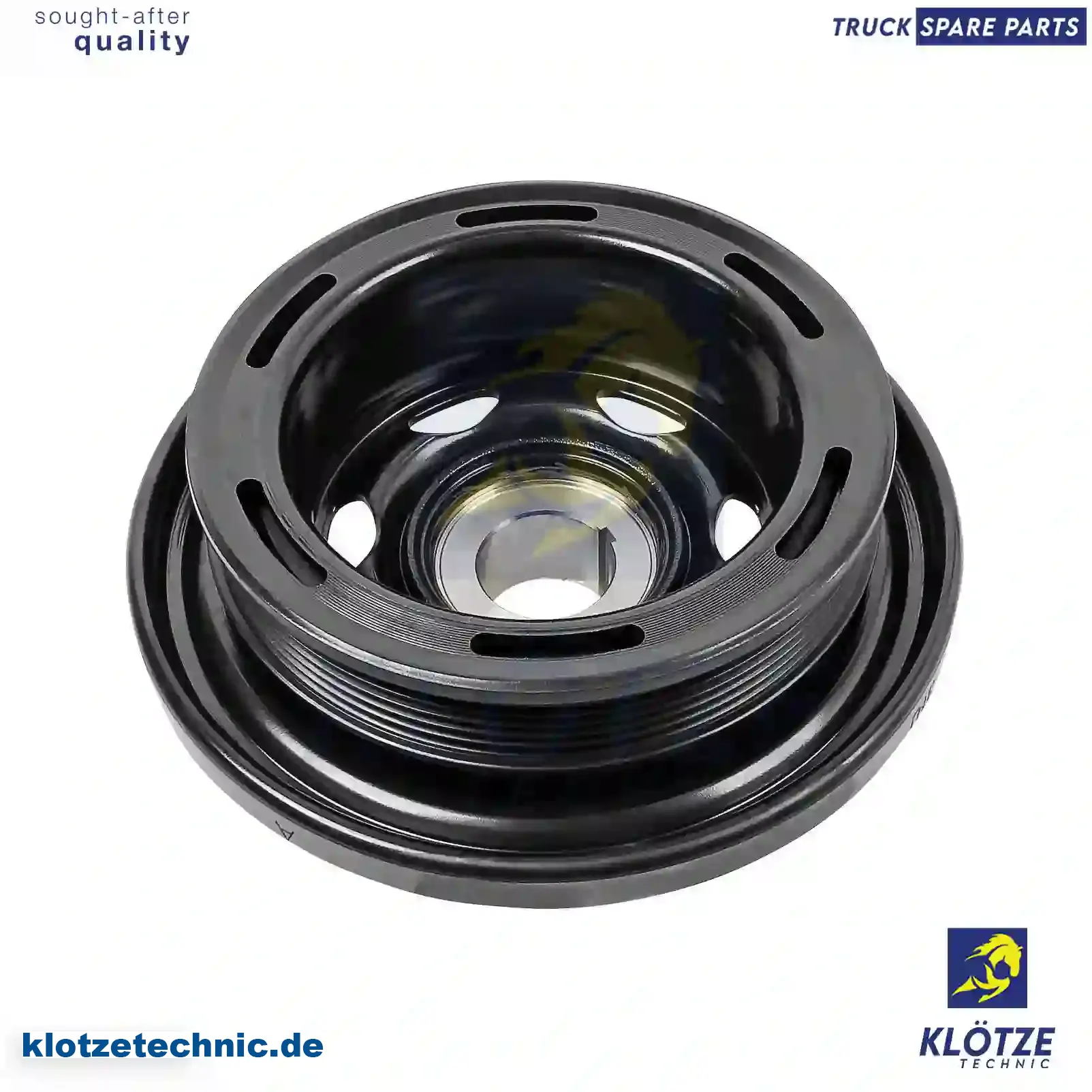 Pulley, Crankshaft 6110300503, , ,, 6110300503, , , || Klötze Technic Spare Part | Engine, Accelerator Pedal, Camshaft, Connecting Rod, Crankcase, Crankshaft, Cylinder Head, Engine Suspension Mountings, Exhaust Manifold, Exhaust Gas Recirculation, Filter Kits, Flywheel Housing, General Overhaul Kits, Engine, Intake Manifold, Oil Cleaner, Oil Cooler, Oil Filter, Oil Pump, Oil Sump, Piston & Liner, Sensor & Switch, Timing Case, Turbocharger, Cooling System, Belt Tensioner, Coolant Filter, Coolant Pipe, Corrosion Prevention Agent, Drive, Expansion Tank, Fan, Intercooler, Monitors & Gauges, Radiator, Thermostat, V-Belt / Timing belt, Water Pump, Fuel System, Electronical Injector Unit, Feed Pump, Fuel Filter, cpl., Fuel Gauge Sender,  Fuel Line, Fuel Pump, Fuel Tank, Injection Line Kit, Injection Pump, Exhaust System, Clutch & Pedal, Gearbox, Propeller Shaft, Axles, Brake System, Hubs & Wheels, Suspension, Leaf Spring, Universal Parts / Accessories, Steering, Electrical System, Cabin