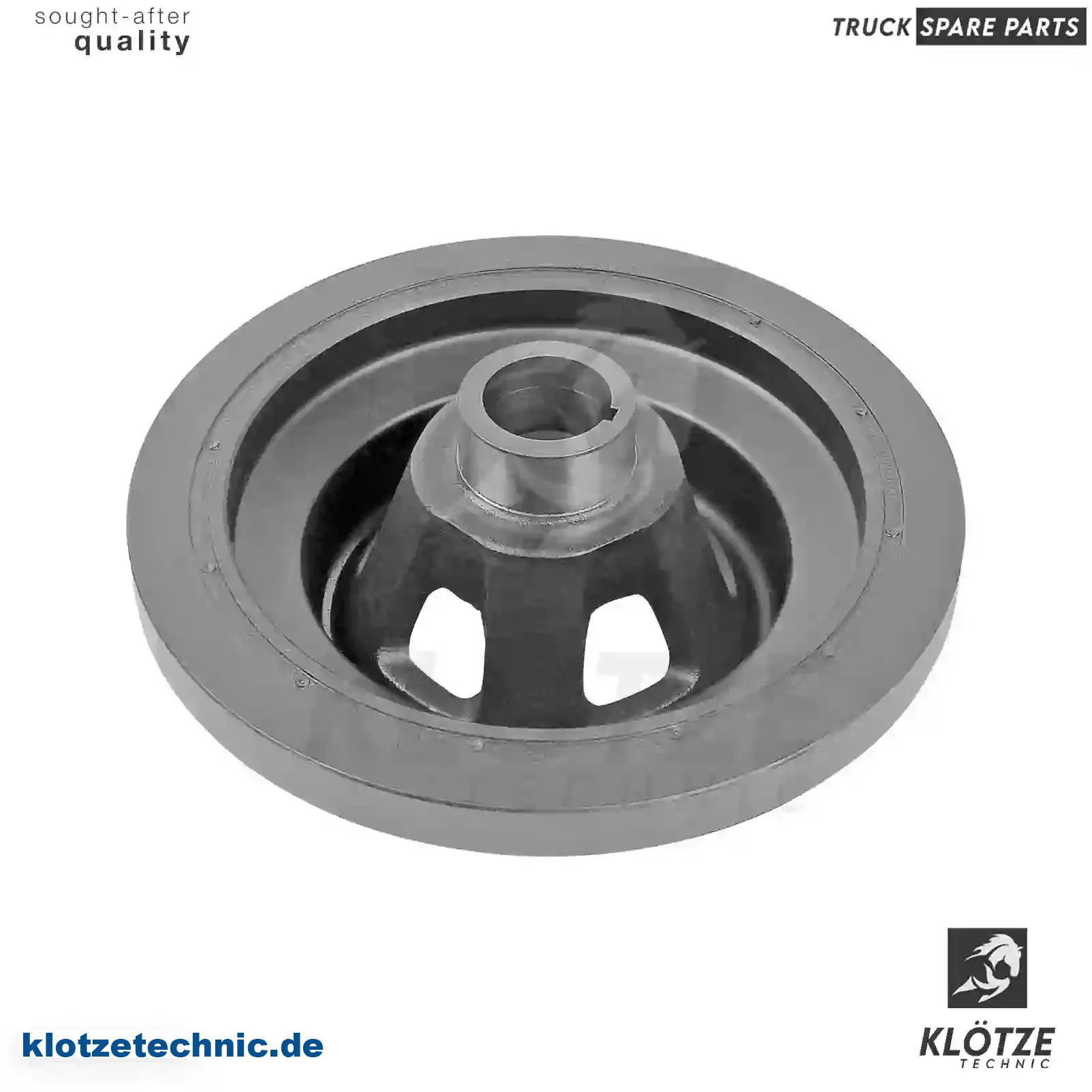 Pulley, Crankshaft 6110301003, 6110301403, ,, 6110301003, 6110301403, , || Klötze Technic Spare Part | Engine, Accelerator Pedal, Camshaft, Connecting Rod, Crankcase, Crankshaft, Cylinder Head, Engine Suspension Mountings, Exhaust Manifold, Exhaust Gas Recirculation, Filter Kits, Flywheel Housing, General Overhaul Kits, Engine, Intake Manifold, Oil Cleaner, Oil Cooler, Oil Filter, Oil Pump, Oil Sump, Piston & Liner, Sensor & Switch, Timing Case, Turbocharger, Cooling System, Belt Tensioner, Coolant Filter, Coolant Pipe, Corrosion Prevention Agent, Drive, Expansion Tank, Fan, Intercooler, Monitors & Gauges, Radiator, Thermostat, V-Belt / Timing belt, Water Pump, Fuel System, Electronical Injector Unit, Feed Pump, Fuel Filter, cpl., Fuel Gauge Sender,  Fuel Line, Fuel Pump, Fuel Tank, Injection Line Kit, Injection Pump, Exhaust System, Clutch & Pedal, Gearbox, Propeller Shaft, Axles, Brake System, Hubs & Wheels, Suspension, Leaf Spring, Universal Parts / Accessories, Steering, Electrical System, Cabin