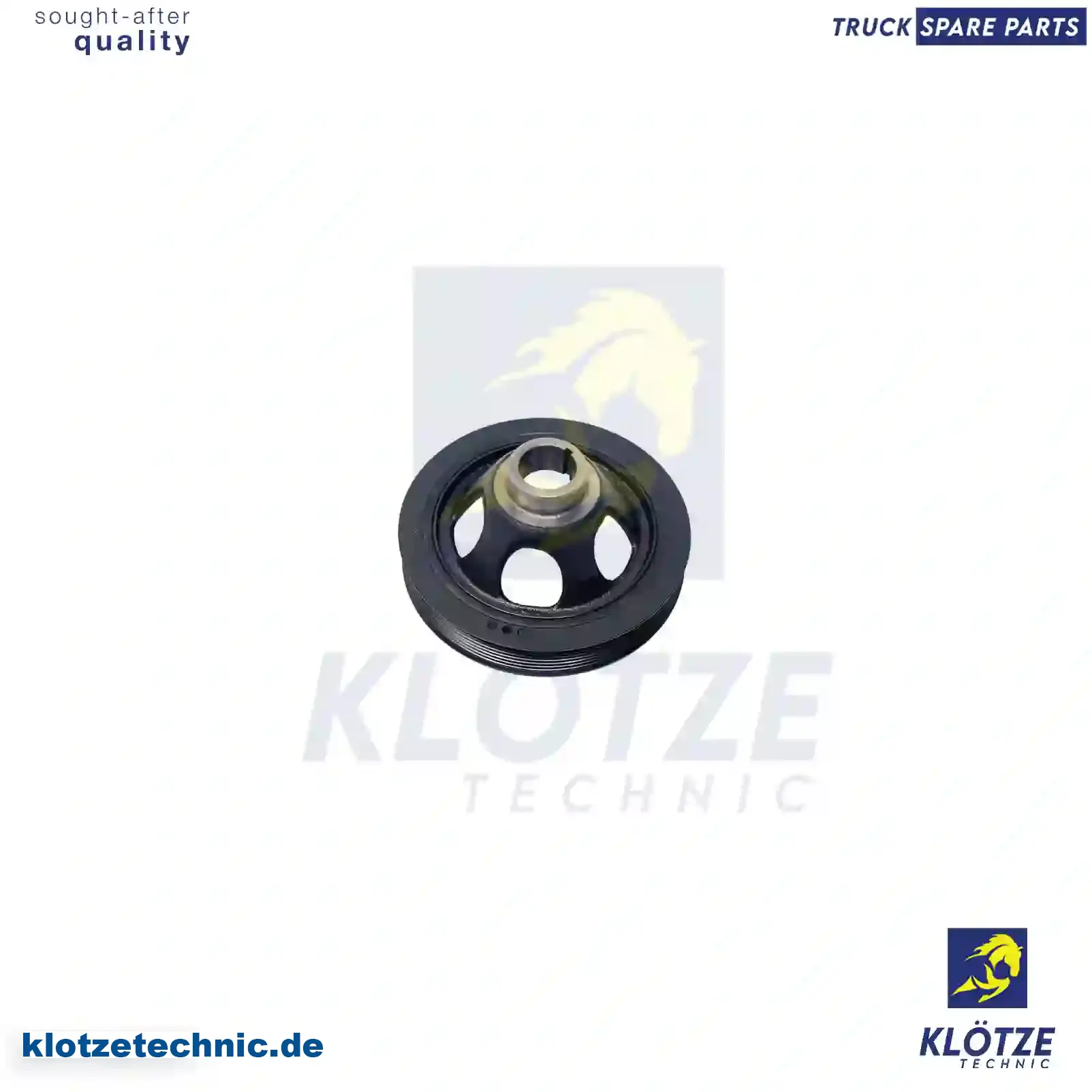 Pulley, Crankshaft 2710300003, ,, 2710300003, , || Klötze Technic Spare Part | Engine, Accelerator Pedal, Camshaft, Connecting Rod, Crankcase, Crankshaft, Cylinder Head, Engine Suspension Mountings, Exhaust Manifold, Exhaust Gas Recirculation, Filter Kits, Flywheel Housing, General Overhaul Kits, Engine, Intake Manifold, Oil Cleaner, Oil Cooler, Oil Filter, Oil Pump, Oil Sump, Piston & Liner, Sensor & Switch, Timing Case, Turbocharger, Cooling System, Belt Tensioner, Coolant Filter, Coolant Pipe, Corrosion Prevention Agent, Drive, Expansion Tank, Fan, Intercooler, Monitors & Gauges, Radiator, Thermostat, V-Belt / Timing belt, Water Pump, Fuel System, Electronical Injector Unit, Feed Pump, Fuel Filter, cpl., Fuel Gauge Sender,  Fuel Line, Fuel Pump, Fuel Tank, Injection Line Kit, Injection Pump, Exhaust System, Clutch & Pedal, Gearbox, Propeller Shaft, Axles, Brake System, Hubs & Wheels, Suspension, Leaf Spring, Universal Parts / Accessories, Steering, Electrical System, Cabin