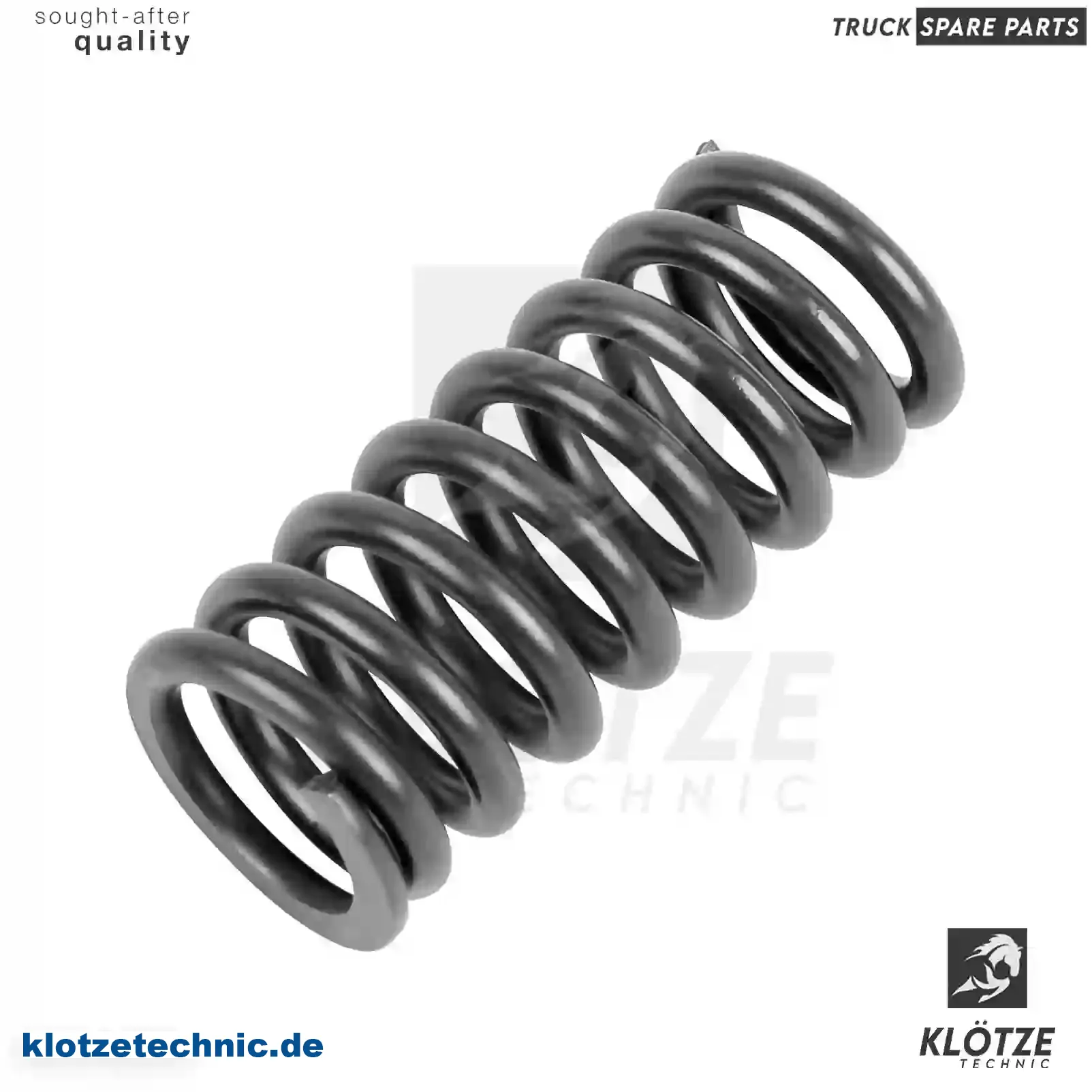 Valve Spring, Exhaust 4000530020, 9060530020, 9060530220, ZG40318-0008, 4000530020, 9060530020, 9060530220, ZG40318-0008 || Klötze Technic Spare Part | Engine, Accelerator Pedal, Camshaft, Connecting Rod, Crankcase, Crankshaft, Cylinder Head, Engine Suspension Mountings, Exhaust Manifold, Exhaust Gas Recirculation, Filter Kits, Flywheel Housing, General Overhaul Kits, Engine, Intake Manifold, Oil Cleaner, Oil Cooler, Oil Filter, Oil Pump, Oil Sump, Piston & Liner, Sensor & Switch, Timing Case, Turbocharger, Cooling System, Belt Tensioner, Coolant Filter, Coolant Pipe, Corrosion Prevention Agent, Drive, Expansion Tank, Fan, Intercooler, Monitors & Gauges, Radiator, Thermostat, V-Belt / Timing belt, Water Pump, Fuel System, Electronical Injector Unit, Feed Pump, Fuel Filter, cpl., Fuel Gauge Sender,  Fuel Line, Fuel Pump, Fuel Tank, Injection Line Kit, Injection Pump, Exhaust System, Clutch & Pedal, Gearbox, Propeller Shaft, Axles, Brake System, Hubs & Wheels, Suspension, Leaf Spring, Universal Parts / Accessories, Steering, Electrical System, Cabin