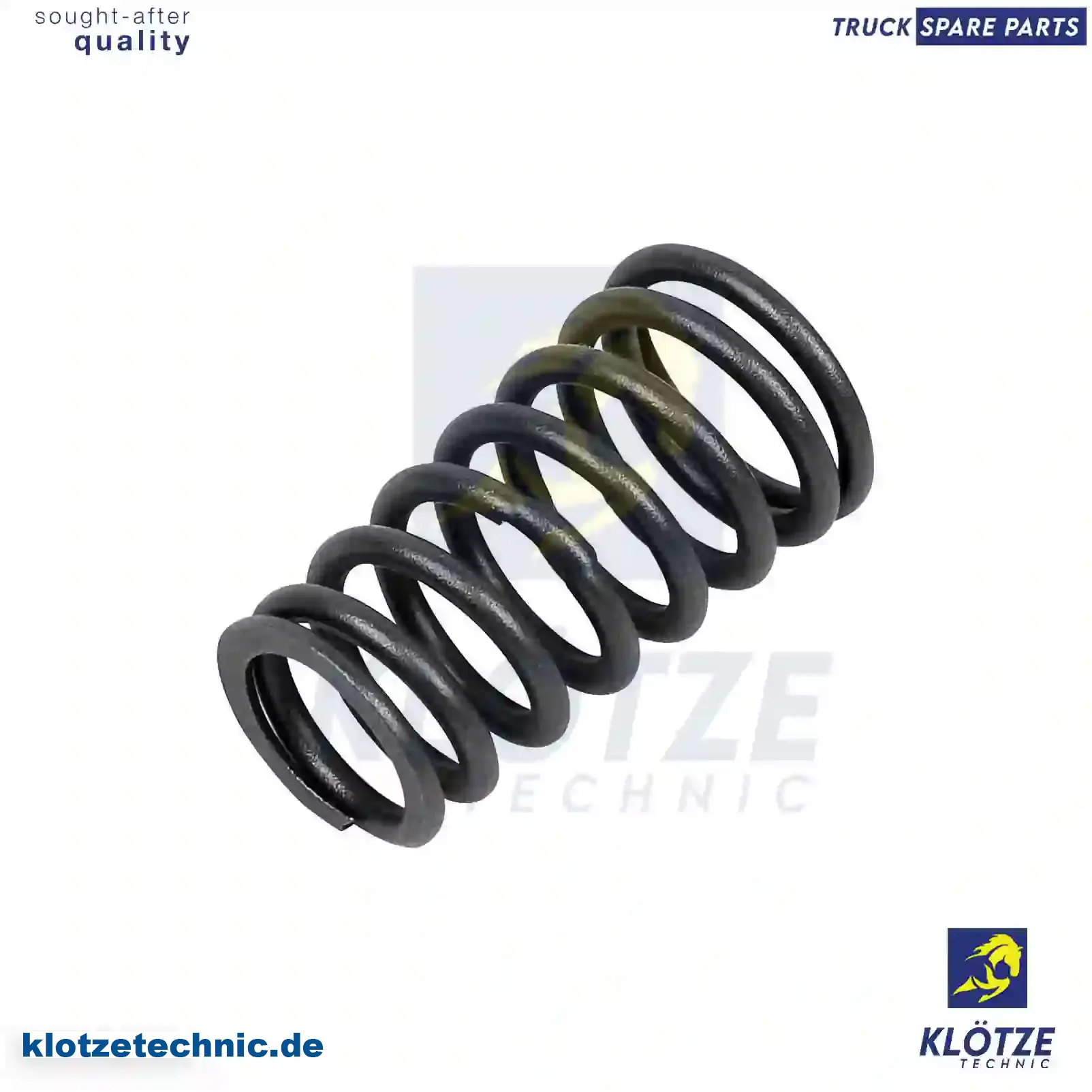 Valve Spring, Intake 6110530120, 6110530120 || Klötze Technic Spare Part | Engine, Accelerator Pedal, Camshaft, Connecting Rod, Crankcase, Crankshaft, Cylinder Head, Engine Suspension Mountings, Exhaust Manifold, Exhaust Gas Recirculation, Filter Kits, Flywheel Housing, General Overhaul Kits, Engine, Intake Manifold, Oil Cleaner, Oil Cooler, Oil Filter, Oil Pump, Oil Sump, Piston & Liner, Sensor & Switch, Timing Case, Turbocharger, Cooling System, Belt Tensioner, Coolant Filter, Coolant Pipe, Corrosion Prevention Agent, Drive, Expansion Tank, Fan, Intercooler, Monitors & Gauges, Radiator, Thermostat, V-Belt / Timing belt, Water Pump, Fuel System, Electronical Injector Unit, Feed Pump, Fuel Filter, cpl., Fuel Gauge Sender,  Fuel Line, Fuel Pump, Fuel Tank, Injection Line Kit, Injection Pump, Exhaust System, Clutch & Pedal, Gearbox, Propeller Shaft, Axles, Brake System, Hubs & Wheels, Suspension, Leaf Spring, Universal Parts / Accessories, Steering, Electrical System, Cabin