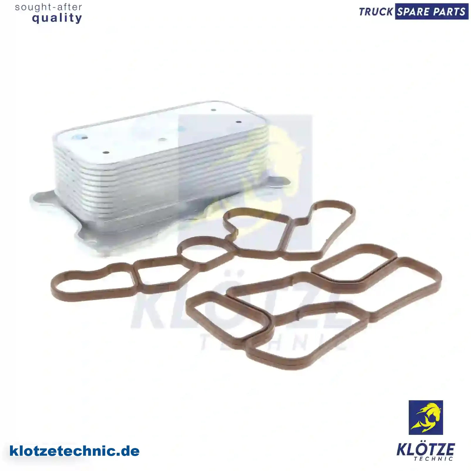 Oil Cooler 2721880001, 2721880001 || Klötze Technic Spare Part | Engine, Accelerator Pedal, Camshaft, Connecting Rod, Crankcase, Crankshaft, Cylinder Head, Engine Suspension Mountings, Exhaust Manifold, Exhaust Gas Recirculation, Filter Kits, Flywheel Housing, General Overhaul Kits, Engine, Intake Manifold, Oil Cleaner, Oil Cooler, Oil Filter, Oil Pump, Oil Sump, Piston & Liner, Sensor & Switch, Timing Case, Turbocharger, Cooling System, Belt Tensioner, Coolant Filter, Coolant Pipe, Corrosion Prevention Agent, Drive, Expansion Tank, Fan, Intercooler, Monitors & Gauges, Radiator, Thermostat, V-Belt / Timing belt, Water Pump, Fuel System, Electronical Injector Unit, Feed Pump, Fuel Filter, cpl., Fuel Gauge Sender,  Fuel Line, Fuel Pump, Fuel Tank, Injection Line Kit, Injection Pump, Exhaust System, Clutch & Pedal, Gearbox, Propeller Shaft, Axles, Brake System, Hubs & Wheels, Suspension, Leaf Spring, Universal Parts / Accessories, Steering, Electrical System, Cabin