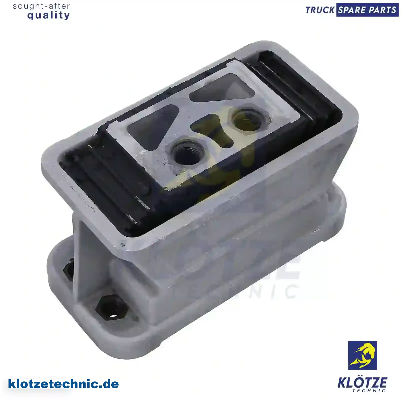 Engine Mounting, Aluminium 6202400018, 6202400118, 6202400218, 6202400318, 6202400418, 6202400518, 6452400418, 6452400518, 6452400618, 6452400718, 6452400818, 6202400018, 6202400118, 6202400218, 6202400318, 6202400418, 6202400518, 6452400418, 6452400518, 6452400618, 6452400718, 6452400818 || Klötze Technic Spare Part | Engine, Accelerator Pedal, Camshaft, Connecting Rod, Crankcase, Crankshaft, Cylinder Head, Engine Suspension Mountings, Exhaust Manifold, Exhaust Gas Recirculation, Filter Kits, Flywheel Housing, General Overhaul Kits, Engine, Intake Manifold, Oil Cleaner, Oil Cooler, Oil Filter, Oil Pump, Oil Sump, Piston & Liner, Sensor & Switch, Timing Case, Turbocharger, Cooling System, Belt Tensioner, Coolant Filter, Coolant Pipe, Corrosion Prevention Agent, Drive, Expansion Tank, Fan, Intercooler, Monitors & Gauges, Radiator, Thermostat, V-Belt / Timing belt, Water Pump, Fuel System, Electronical Injector Unit, Feed Pump, Fuel Filter, cpl., Fuel Gauge Sender,  Fuel Line, Fuel Pump, Fuel Tank, Injection Line Kit, Injection Pump, Exhaust System, Clutch & Pedal, Gearbox, Propeller Shaft, Axles, Brake System, Hubs & Wheels, Suspension, Leaf Spring, Universal Parts / Accessories, Steering, Electrical System, Cabin