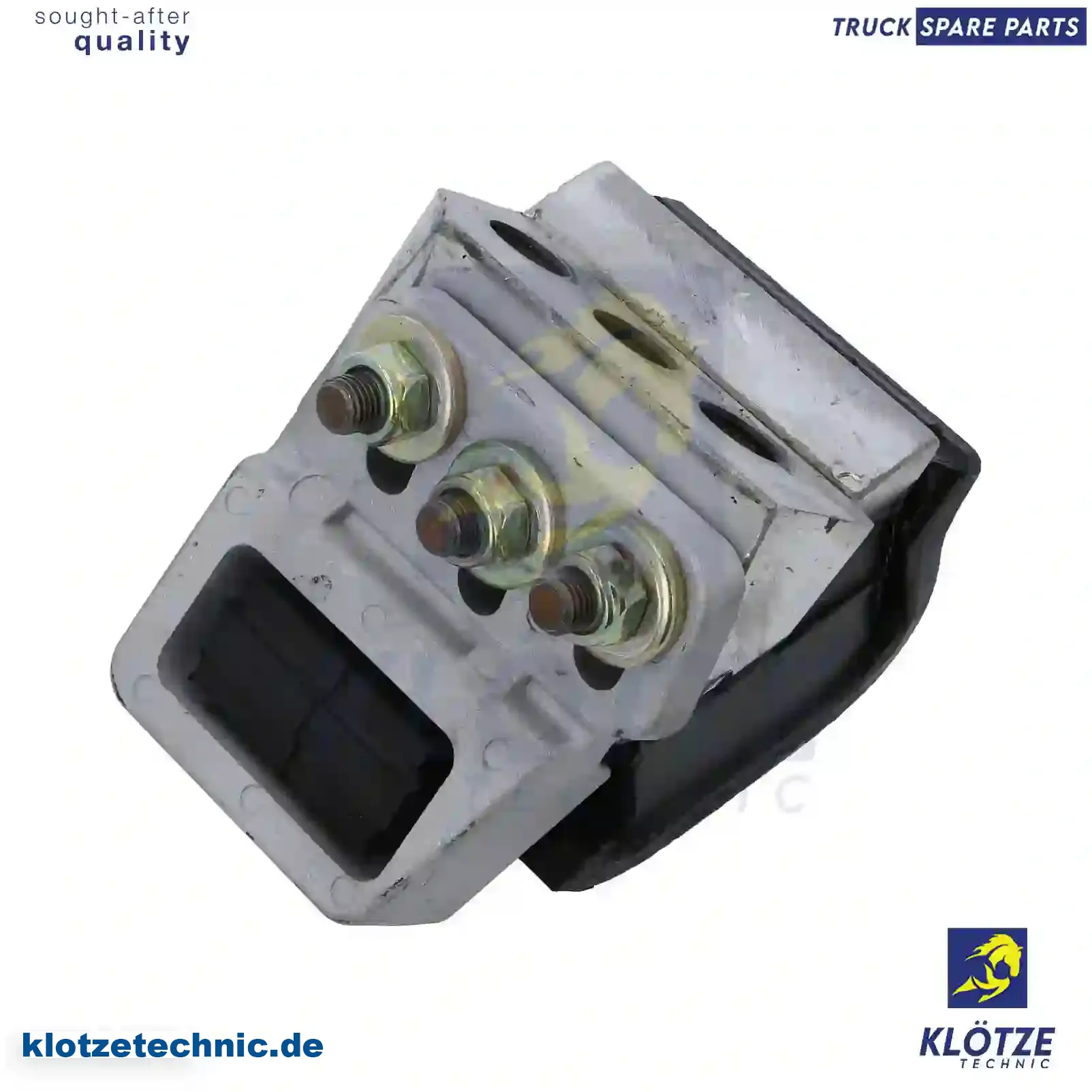 Engine Mounting 3002400117, 3002400217, 3012403017, 3012403517, 3832401017, 3832401517, 6172400017, 6172400117, ZG01103-0008, 3002400117, 3002400217, 3012403017, 3012403517, 3832401017, 3832401517, 6172400017, 6172400117, ZG01103-0008 || Klötze Technic Spare Part | Engine, Accelerator Pedal, Camshaft, Connecting Rod, Crankcase, Crankshaft, Cylinder Head, Engine Suspension Mountings, Exhaust Manifold, Exhaust Gas Recirculation, Filter Kits, Flywheel Housing, General Overhaul Kits, Engine, Intake Manifold, Oil Cleaner, Oil Cooler, Oil Filter, Oil Pump, Oil Sump, Piston & Liner, Sensor & Switch, Timing Case, Turbocharger, Cooling System, Belt Tensioner, Coolant Filter, Coolant Pipe, Corrosion Prevention Agent, Drive, Expansion Tank, Fan, Intercooler, Monitors & Gauges, Radiator, Thermostat, V-Belt / Timing belt, Water Pump, Fuel System, Electronical Injector Unit, Feed Pump, Fuel Filter, cpl., Fuel Gauge Sender,  Fuel Line, Fuel Pump, Fuel Tank, Injection Line Kit, Injection Pump, Exhaust System, Clutch & Pedal, Gearbox, Propeller Shaft, Axles, Brake System, Hubs & Wheels, Suspension, Leaf Spring, Universal Parts / Accessories, Steering, Electrical System, Cabin