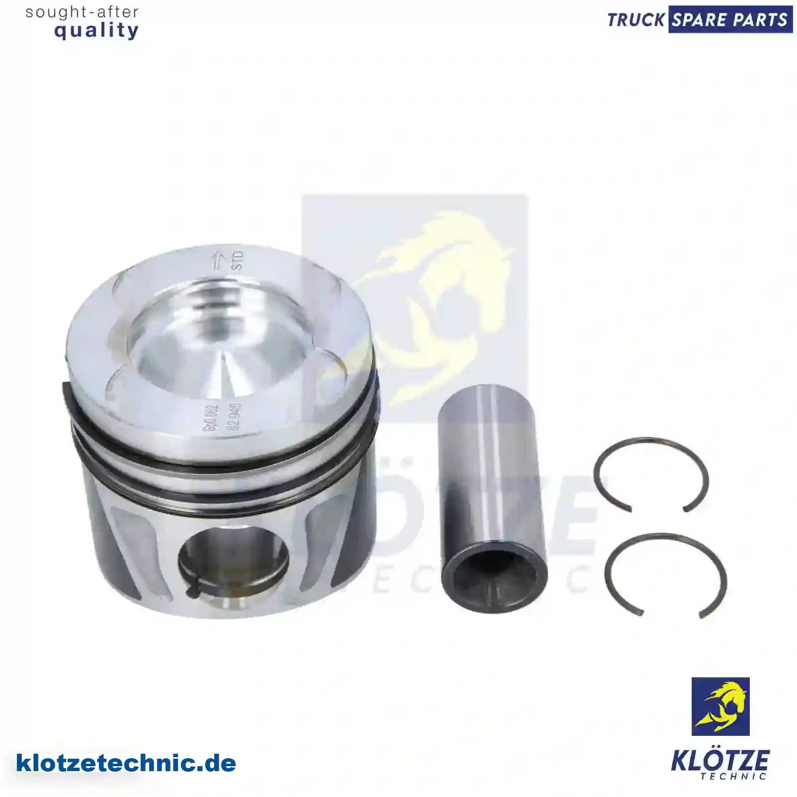 Piston, Complete With Rings 6510301117, 6510301117 || Klötze Technic Spare Part | Engine, Accelerator Pedal, Camshaft, Connecting Rod, Crankcase, Crankshaft, Cylinder Head, Engine Suspension Mountings, Exhaust Manifold, Exhaust Gas Recirculation, Filter Kits, Flywheel Housing, General Overhaul Kits, Engine, Intake Manifold, Oil Cleaner, Oil Cooler, Oil Filter, Oil Pump, Oil Sump, Piston & Liner, Sensor & Switch, Timing Case, Turbocharger, Cooling System, Belt Tensioner, Coolant Filter, Coolant Pipe, Corrosion Prevention Agent, Drive, Expansion Tank, Fan, Intercooler, Monitors & Gauges, Radiator, Thermostat, V-Belt / Timing belt, Water Pump, Fuel System, Electronical Injector Unit, Feed Pump, Fuel Filter, cpl., Fuel Gauge Sender,  Fuel Line, Fuel Pump, Fuel Tank, Injection Line Kit, Injection Pump, Exhaust System, Clutch & Pedal, Gearbox, Propeller Shaft, Axles, Brake System, Hubs & Wheels, Suspension, Leaf Spring, Universal Parts / Accessories, Steering, Electrical System, Cabin