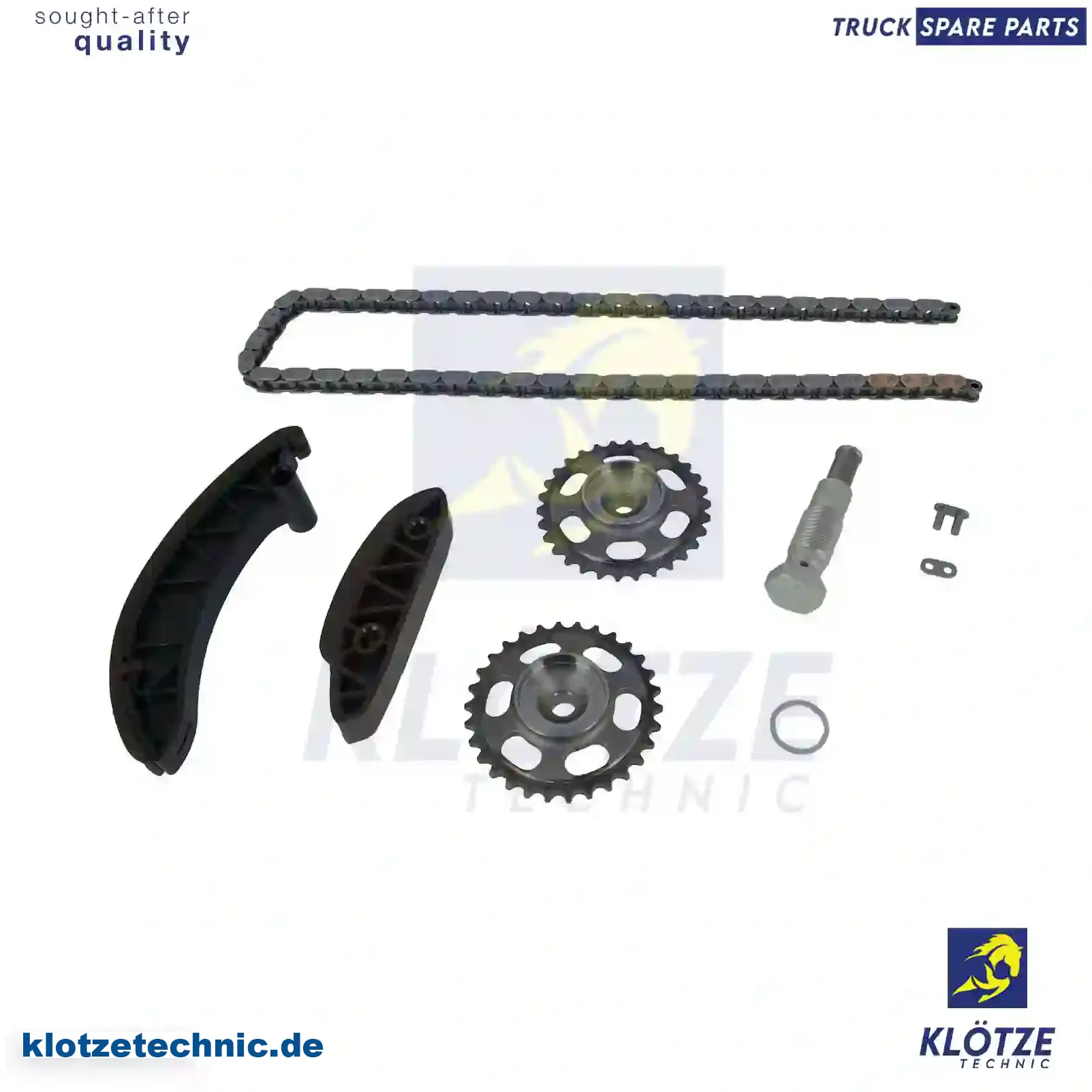 Timing Chain Kit, With Chain Lock 0009938276S, 0009938276S || Klötze Technic Spare Part | Engine, Accelerator Pedal, Camshaft, Connecting Rod, Crankcase, Crankshaft, Cylinder Head, Engine Suspension Mountings, Exhaust Manifold, Exhaust Gas Recirculation, Filter Kits, Flywheel Housing, General Overhaul Kits, Engine, Intake Manifold, Oil Cleaner, Oil Cooler, Oil Filter, Oil Pump, Oil Sump, Piston & Liner, Sensor & Switch, Timing Case, Turbocharger, Cooling System, Belt Tensioner, Coolant Filter, Coolant Pipe, Corrosion Prevention Agent, Drive, Expansion Tank, Fan, Intercooler, Monitors & Gauges, Radiator, Thermostat, V-Belt / Timing belt, Water Pump, Fuel System, Electronical Injector Unit, Feed Pump, Fuel Filter, cpl., Fuel Gauge Sender,  Fuel Line, Fuel Pump, Fuel Tank, Injection Line Kit, Injection Pump, Exhaust System, Clutch & Pedal, Gearbox, Propeller Shaft, Axles, Brake System, Hubs & Wheels, Suspension, Leaf Spring, Universal Parts / Accessories, Steering, Electrical System, Cabin