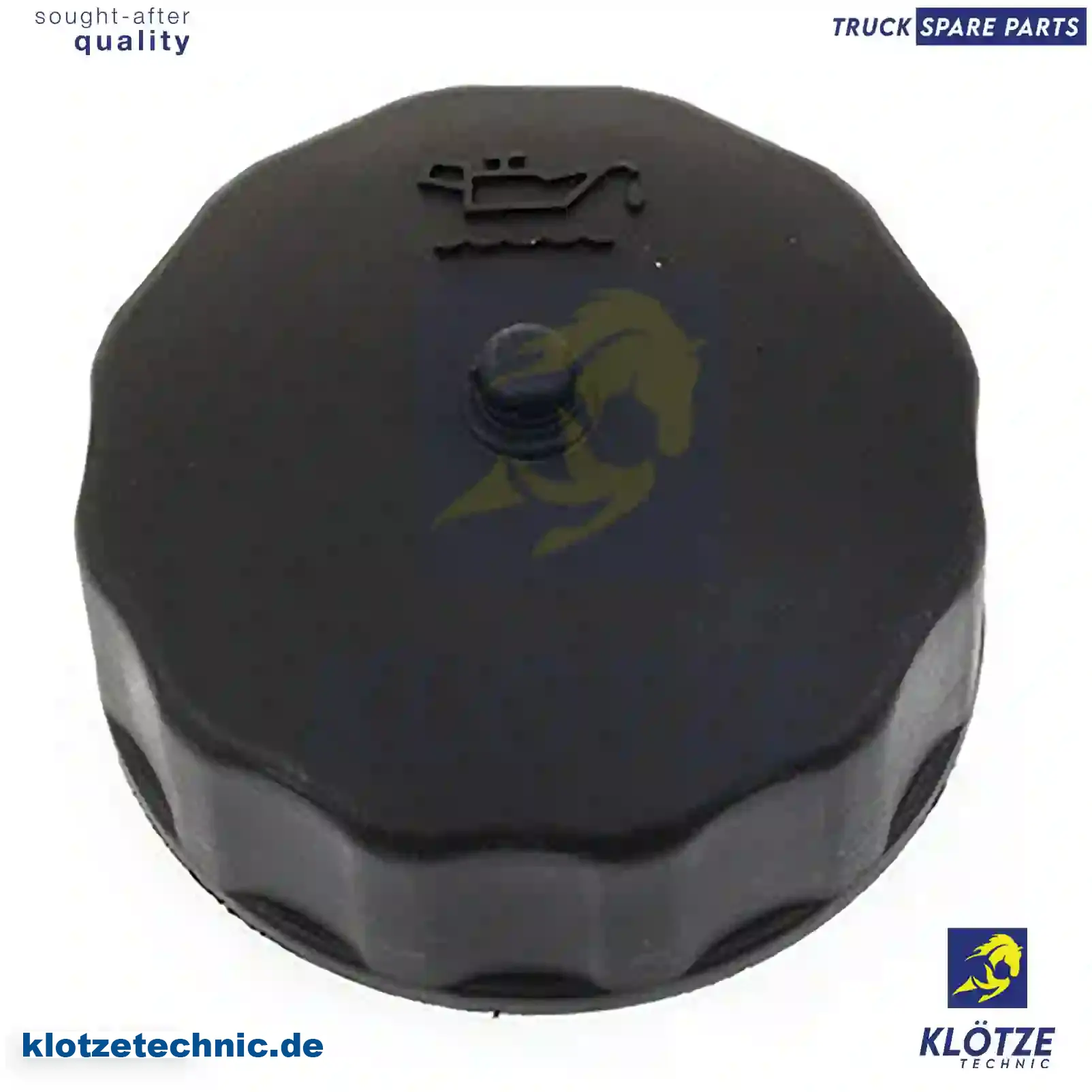 Oil Filler Cap 1356217, 1385367, 1518048, 1540353, 1544036, 518048, 544036, ZG02583-0008, 1356217, 1385367, 1518048, 1540353, 1544036, 518048, 544036, ZG02583-0008 || Klötze Technic Spare Part | Engine, Accelerator Pedal, Camshaft, Connecting Rod, Crankcase, Crankshaft, Cylinder Head, Engine Suspension Mountings, Exhaust Manifold, Exhaust Gas Recirculation, Filter Kits, Flywheel Housing, General Overhaul Kits, Engine, Intake Manifold, Oil Cleaner, Oil Cooler, Oil Filter, Oil Pump, Oil Sump, Piston & Liner, Sensor & Switch, Timing Case, Turbocharger, Cooling System, Belt Tensioner, Coolant Filter, Coolant Pipe, Corrosion Prevention Agent, Drive, Expansion Tank, Fan, Intercooler, Monitors & Gauges, Radiator, Thermostat, V-Belt / Timing belt, Water Pump, Fuel System, Electronical Injector Unit, Feed Pump, Fuel Filter, cpl., Fuel Gauge Sender,  Fuel Line, Fuel Pump, Fuel Tank, Injection Line Kit, Injection Pump, Exhaust System, Clutch & Pedal, Gearbox, Propeller Shaft, Axles, Brake System, Hubs & Wheels, Suspension, Leaf Spring, Universal Parts / Accessories, Steering, Electrical System, Cabin