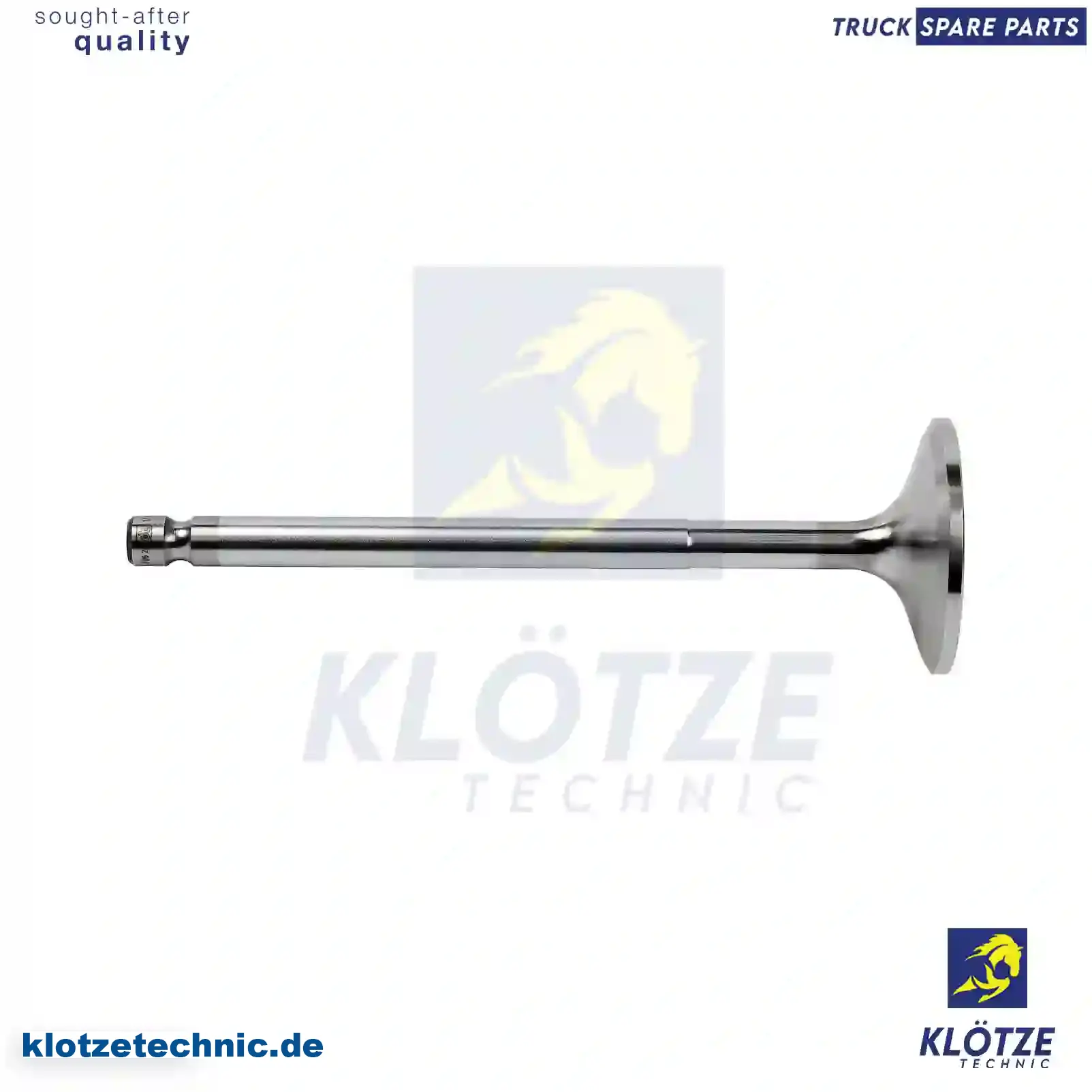 Intake Valve 0266305, 1252495, 1259989, 266305, 0266305, 1252495, 1259989, 266305 || Klötze Technic Spare Part | Engine, Accelerator Pedal, Camshaft, Connecting Rod, Crankcase, Crankshaft, Cylinder Head, Engine Suspension Mountings, Exhaust Manifold, Exhaust Gas Recirculation, Filter Kits, Flywheel Housing, General Overhaul Kits, Engine, Intake Manifold, Oil Cleaner, Oil Cooler, Oil Filter, Oil Pump, Oil Sump, Piston & Liner, Sensor & Switch, Timing Case, Turbocharger, Cooling System, Belt Tensioner, Coolant Filter, Coolant Pipe, Corrosion Prevention Agent, Drive, Expansion Tank, Fan, Intercooler, Monitors & Gauges, Radiator, Thermostat, V-Belt / Timing belt, Water Pump, Fuel System, Electronical Injector Unit, Feed Pump, Fuel Filter, cpl., Fuel Gauge Sender,  Fuel Line, Fuel Pump, Fuel Tank, Injection Line Kit, Injection Pump, Exhaust System, Clutch & Pedal, Gearbox, Propeller Shaft, Axles, Brake System, Hubs & Wheels, Suspension, Leaf Spring, Universal Parts / Accessories, Steering, Electrical System, Cabin