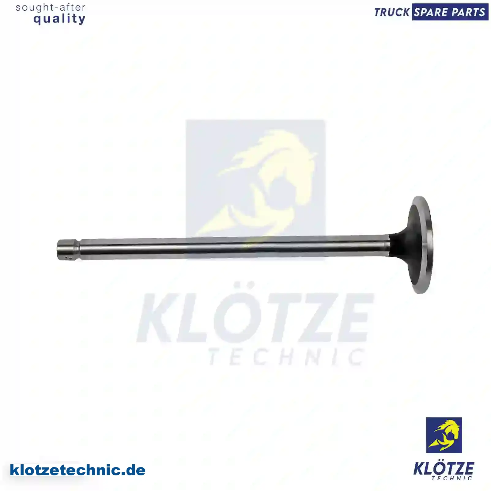 Intake Valve 1684513, , ,, 1684513, , , || Klötze Technic Spare Part | Engine, Accelerator Pedal, Camshaft, Connecting Rod, Crankcase, Crankshaft, Cylinder Head, Engine Suspension Mountings, Exhaust Manifold, Exhaust Gas Recirculation, Filter Kits, Flywheel Housing, General Overhaul Kits, Engine, Intake Manifold, Oil Cleaner, Oil Cooler, Oil Filter, Oil Pump, Oil Sump, Piston & Liner, Sensor & Switch, Timing Case, Turbocharger, Cooling System, Belt Tensioner, Coolant Filter, Coolant Pipe, Corrosion Prevention Agent, Drive, Expansion Tank, Fan, Intercooler, Monitors & Gauges, Radiator, Thermostat, V-Belt / Timing belt, Water Pump, Fuel System, Electronical Injector Unit, Feed Pump, Fuel Filter, cpl., Fuel Gauge Sender,  Fuel Line, Fuel Pump, Fuel Tank, Injection Line Kit, Injection Pump, Exhaust System, Clutch & Pedal, Gearbox, Propeller Shaft, Axles, Brake System, Hubs & Wheels, Suspension, Leaf Spring, Universal Parts / Accessories, Steering, Electrical System, Cabin