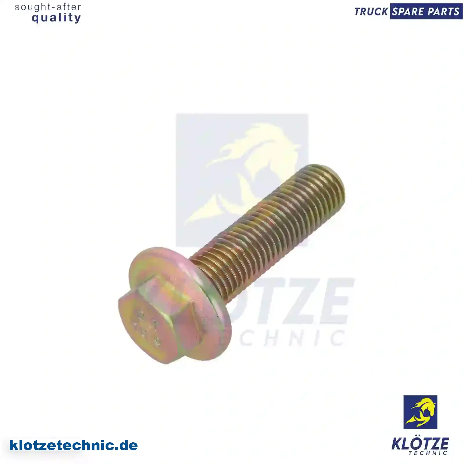 Screw, Flywheel 1374298, ZG01967-0008, , ,, 1374298, ZG01967-0008, , , || Klötze Technic Spare Part | Engine, Accelerator Pedal, Camshaft, Connecting Rod, Crankcase, Crankshaft, Cylinder Head, Engine Suspension Mountings, Exhaust Manifold, Exhaust Gas Recirculation, Filter Kits, Flywheel Housing, General Overhaul Kits, Engine, Intake Manifold, Oil Cleaner, Oil Cooler, Oil Filter, Oil Pump, Oil Sump, Piston & Liner, Sensor & Switch, Timing Case, Turbocharger, Cooling System, Belt Tensioner, Coolant Filter, Coolant Pipe, Corrosion Prevention Agent, Drive, Expansion Tank, Fan, Intercooler, Monitors & Gauges, Radiator, Thermostat, V-Belt / Timing belt, Water Pump, Fuel System, Electronical Injector Unit, Feed Pump, Fuel Filter, cpl., Fuel Gauge Sender,  Fuel Line, Fuel Pump, Fuel Tank, Injection Line Kit, Injection Pump, Exhaust System, Clutch & Pedal, Gearbox, Propeller Shaft, Axles, Brake System, Hubs & Wheels, Suspension, Leaf Spring, Universal Parts / Accessories, Steering, Electrical System, Cabin