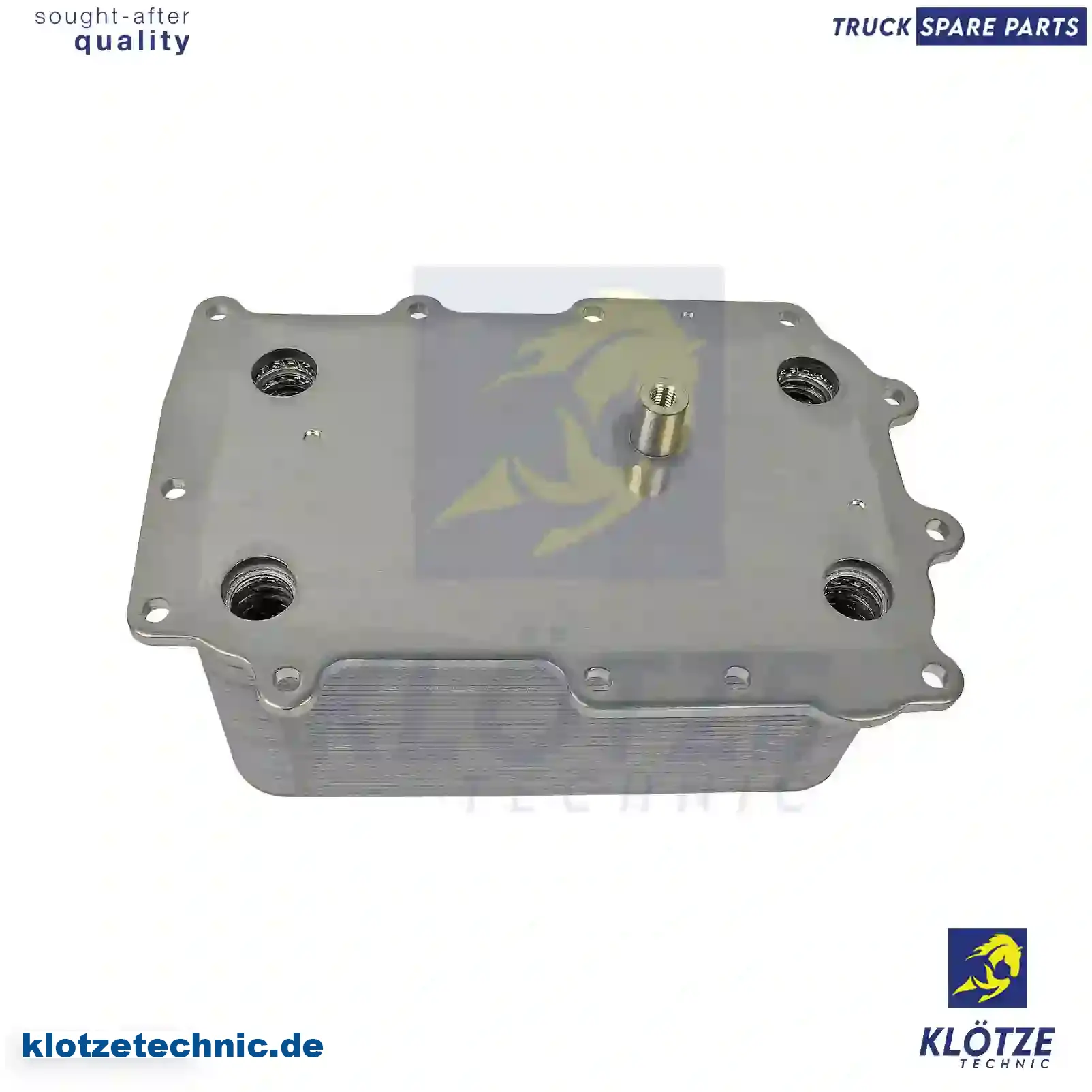 Daf XF105 Oil Cooler 1643074, 1780140 ,1725348, 1643074, 1780140, ZG01677-0008 || Klötze Technic Spare Part | Engine, Accelerator Pedal, Camshaft, Connecting Rod, Crankcase, Crankshaft, Cylinder Head, Engine Suspension Mountings, Exhaust Manifold, Exhaust Gas Recirculation, Filter Kits, Flywheel Housing, General Overhaul Kits, Engine, Intake Manifold, Oil Cleaner, Oil Cooler, Oil Filter, Oil Pump, Oil Sump, Piston & Liner, Sensor & Switch, Timing Case, Turbocharger, Cooling System, Belt Tensioner, Coolant Filter, Coolant Pipe, Corrosion Prevention Agent, Drive, Expansion Tank, Fan, Intercooler, Monitors & Gauges, Radiator, Thermostat, V-Belt / Timing belt, Water Pump, Fuel System, Electronical Injector Unit, Feed Pump, Fuel Filter, cpl., Fuel Gauge Sender,  Fuel Line, Fuel Pump, Fuel Tank, Injection Line Kit, Injection Pump, Exhaust System, Clutch & Pedal, Gearbox, Propeller Shaft, Axles, Brake System, Hubs & Wheels, Suspension, Leaf Spring, Universal Parts / Accessories, Steering, Electrical System, Cabin