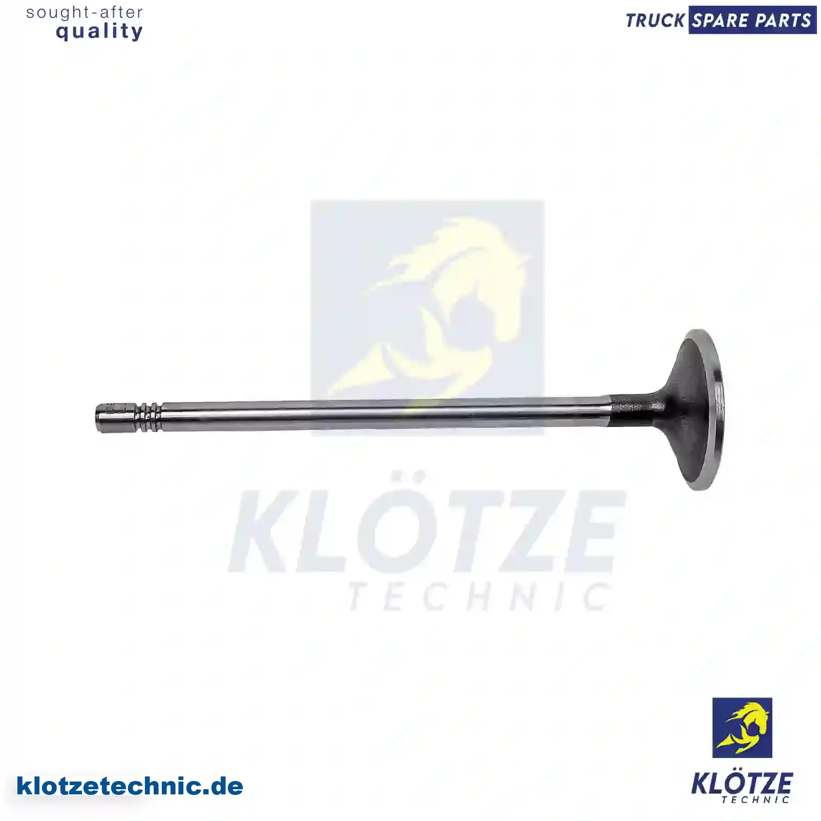 Intake valve, 504072531, 504072531, , || Klötze Technic Spare Part | Engine, Accelerator Pedal, Camshaft, Connecting Rod, Crankcase, Crankshaft, Cylinder Head, Engine Suspension Mountings, Exhaust Manifold, Exhaust Gas Recirculation, Filter Kits, Flywheel Housing, General Overhaul Kits, Engine, Intake Manifold, Oil Cleaner, Oil Cooler, Oil Filter, Oil Pump, Oil Sump, Piston & Liner, Sensor & Switch, Timing Case, Turbocharger, Cooling System, Belt Tensioner, Coolant Filter, Coolant Pipe, Corrosion Prevention Agent, Drive, Expansion Tank, Fan, Intercooler, Monitors & Gauges, Radiator, Thermostat, V-Belt / Timing belt, Water Pump, Fuel System, Electronical Injector Unit, Feed Pump, Fuel Filter, cpl., Fuel Gauge Sender,  Fuel Line, Fuel Pump, Fuel Tank, Injection Line Kit, Injection Pump, Exhaust System, Clutch & Pedal, Gearbox, Propeller Shaft, Axles, Brake System, Hubs & Wheels, Suspension, Leaf Spring, Universal Parts / Accessories, Steering, Electrical System, Cabin