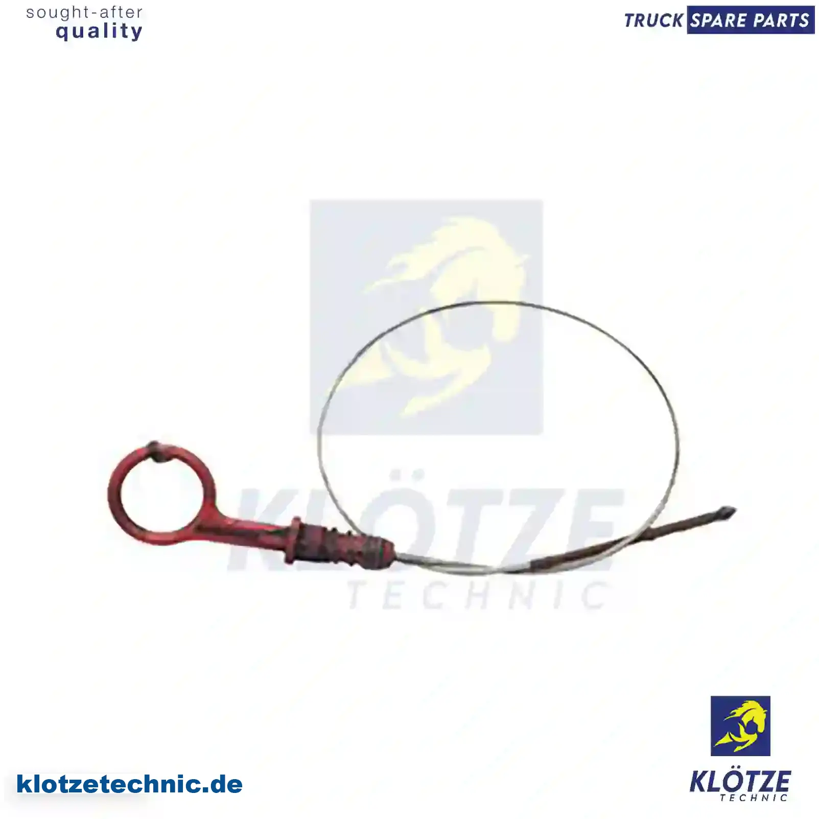 Oil dipstick, 2133348 || Klötze Technic Spare Part | Engine, Accelerator Pedal, Camshaft, Connecting Rod, Crankcase, Crankshaft, Cylinder Head, Engine Suspension Mountings, Exhaust Manifold, Exhaust Gas Recirculation, Filter Kits, Flywheel Housing, General Overhaul Kits, Engine, Intake Manifold, Oil Cleaner, Oil Cooler, Oil Filter, Oil Pump, Oil Sump, Piston & Liner, Sensor & Switch, Timing Case, Turbocharger, Cooling System, Belt Tensioner, Coolant Filter, Coolant Pipe, Corrosion Prevention Agent, Drive, Expansion Tank, Fan, Intercooler, Monitors & Gauges, Radiator, Thermostat, V-Belt / Timing belt, Water Pump, Fuel System, Electronical Injector Unit, Feed Pump, Fuel Filter, cpl., Fuel Gauge Sender,  Fuel Line, Fuel Pump, Fuel Tank, Injection Line Kit, Injection Pump, Exhaust System, Clutch & Pedal, Gearbox, Propeller Shaft, Axles, Brake System, Hubs & Wheels, Suspension, Leaf Spring, Universal Parts / Accessories, Steering, Electrical System, Cabin