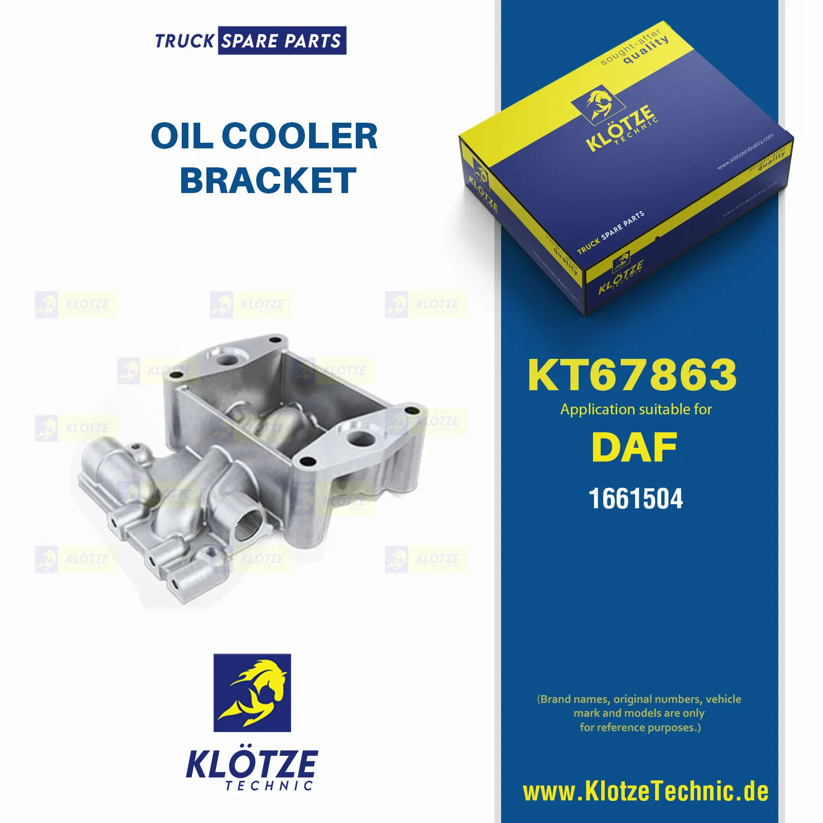 Oil Cooler Bracket,  || Klötze Technic Spare Part | Engine, Accelerator Pedal, Camshaft, Connecting Rod, Crankcase, Crankshaft, Cylinder Head, Engine Suspension Mountings, Exhaust Manifold, Exhaust Gas Recirculation, Filter Kits, Flywheel Housing, General Overhaul Kits, Engine, Intake Manifold, Oil Cleaner, Oil Cooler, Oil Filter, Oil Pump, Oil Sump, Piston & Liner, Sensor & Switch, Timing Case, Turbocharger, Cooling System, Belt Tensioner, Coolant Filter, Coolant Pipe, Corrosion Prevention Agent, Drive, Expansion Tank, Fan, Intercooler, Monitors & Gauges, Radiator, Thermostat, V-Belt / Timing belt, Water Pump, Fuel System, Electronical Injector Unit, Feed Pump, Fuel Filter, cpl., Fuel Gauge Sender,  Fuel Line, Fuel Pump, Fuel Tank, Injection Line Kit, Injection Pump, Exhaust System, Clutch & Pedal, Gearbox, Propeller Shaft, Axles, Brake System, Hubs & Wheels, Suspension, Leaf Spring, Universal Parts / Accessories, Steering, Electrical System, Cabin